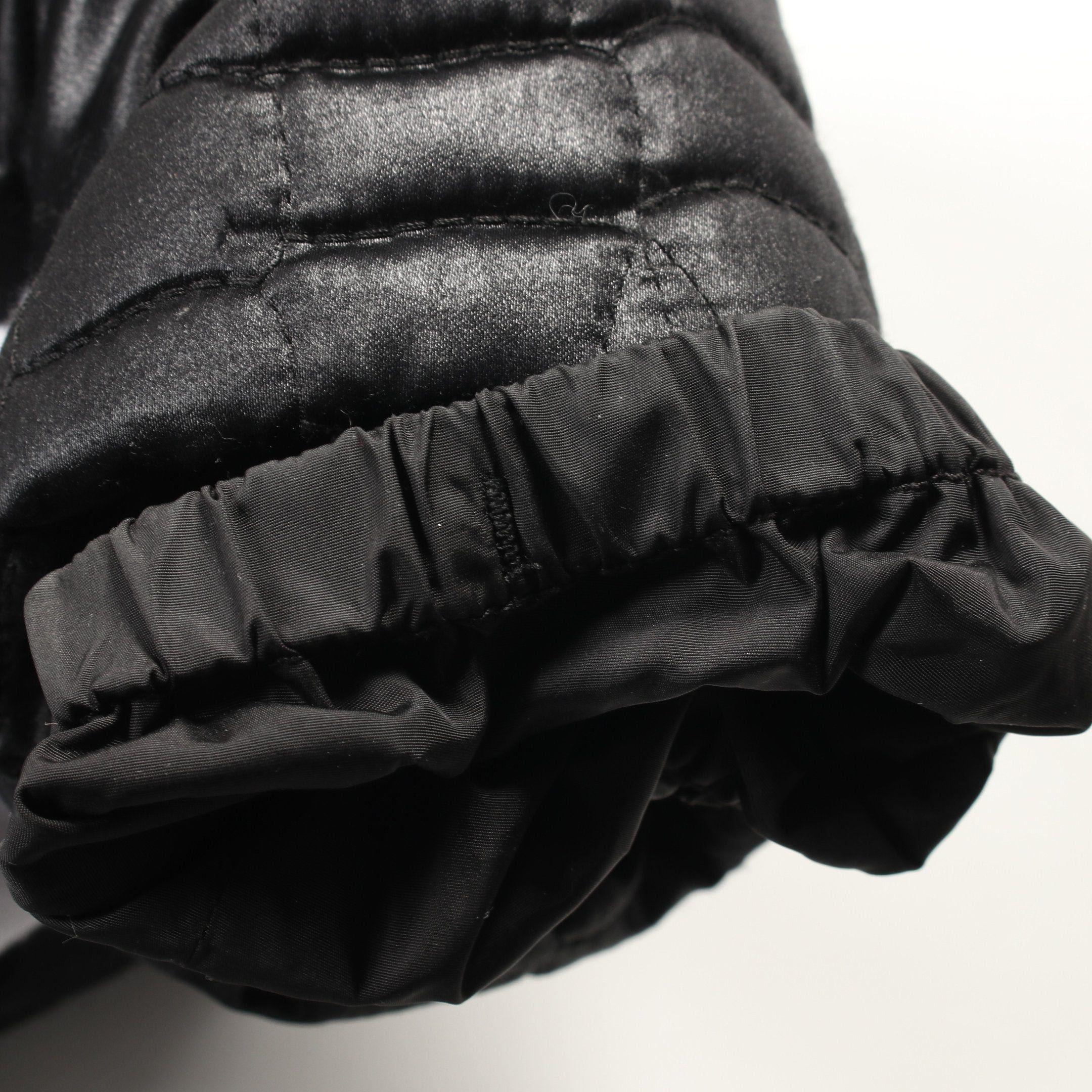 Prada Prada Down Jacket Silk Black Hooded Size ONE SIZE - 11 Thumbnail