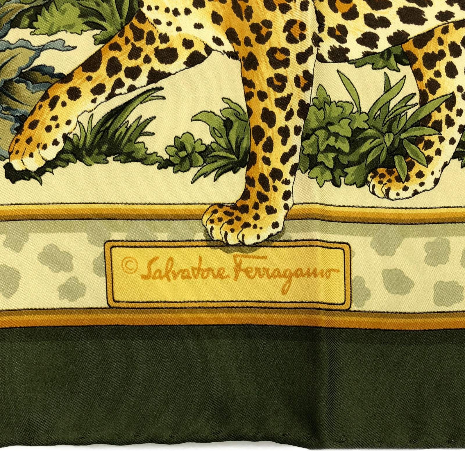 Salvatore Ferragamo Salvatore Ferragamo Scarf Silk Green Size ONE SIZE - 4 Thumbnail