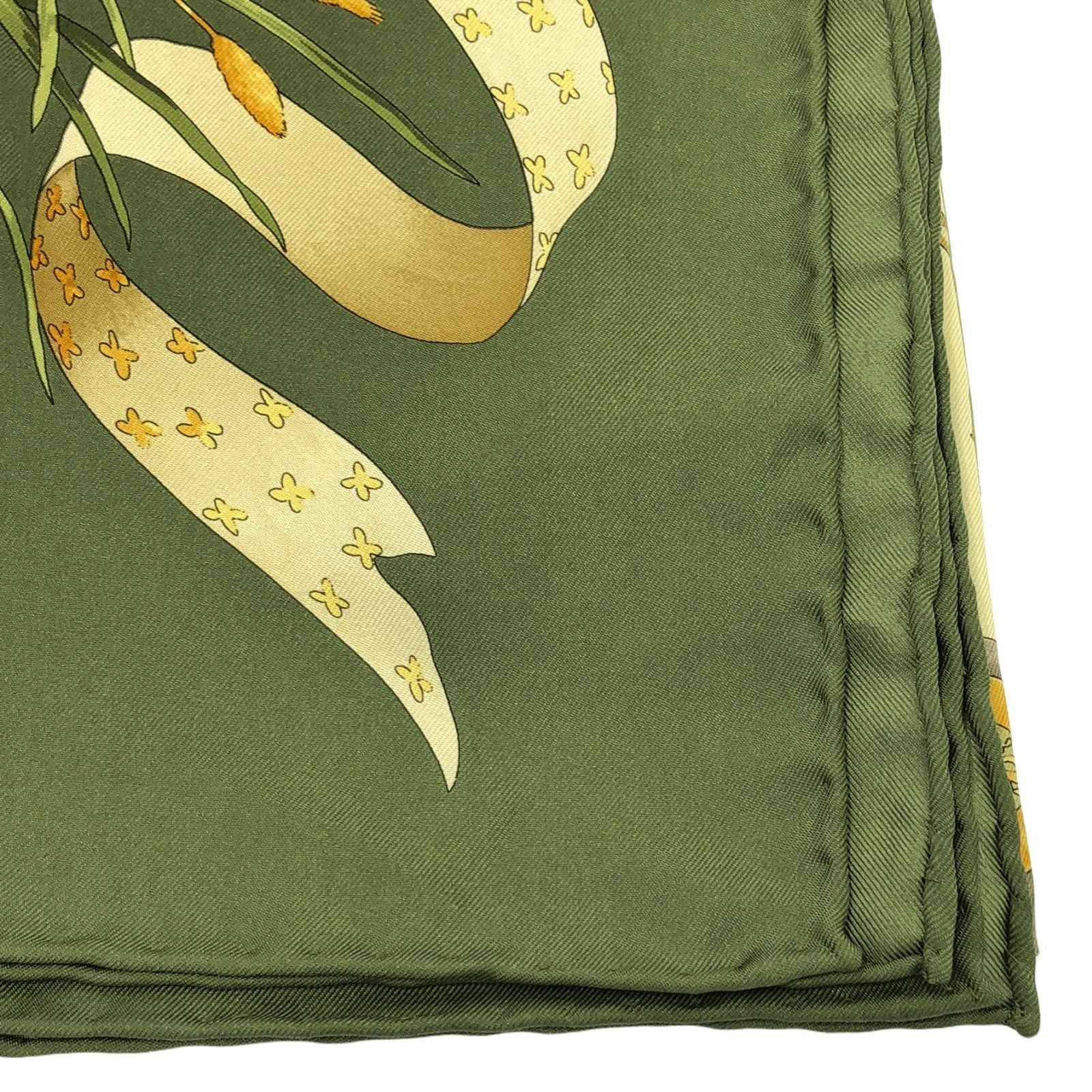 Salvatore Ferragamo Salvatore Ferragamo Scarf Silk Green Size ONE SIZE - 3 Thumbnail