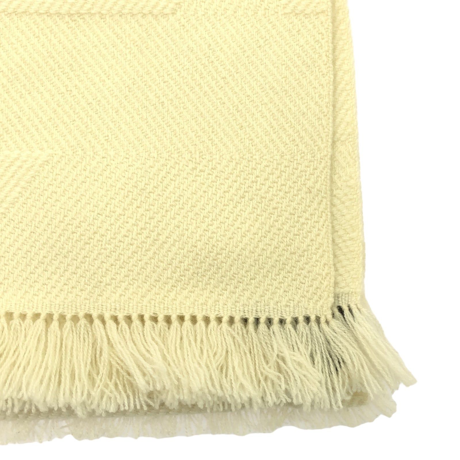 Hermes Hermes Scarf Cashmere White Size ONE SIZE - 3 Thumbnail