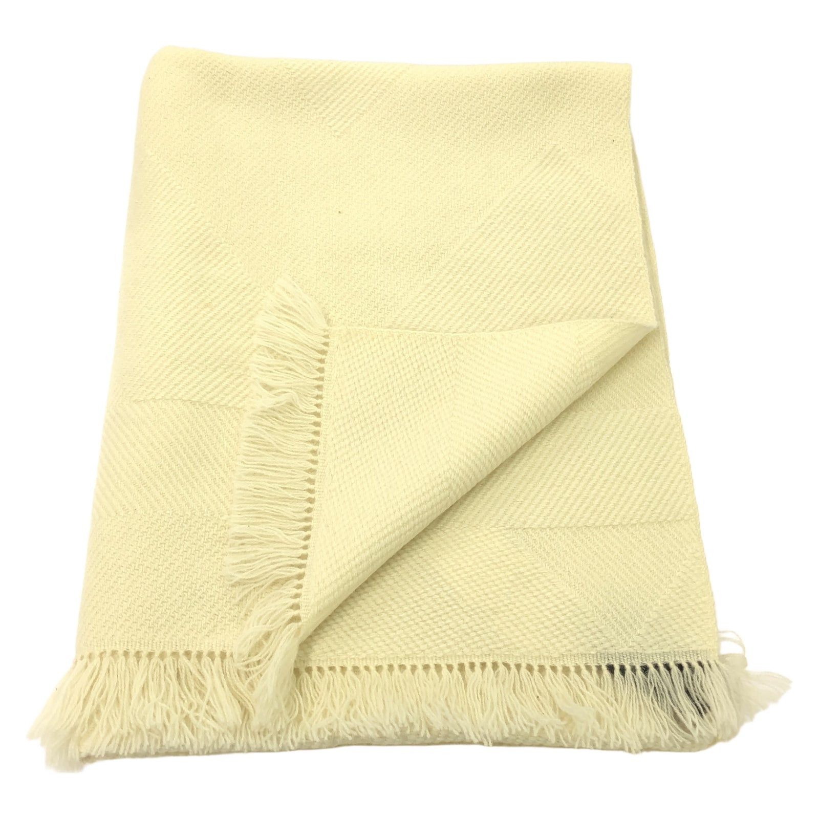 Hermes Hermes Scarf Cashmere White Size ONE SIZE - 2 Thumbnail