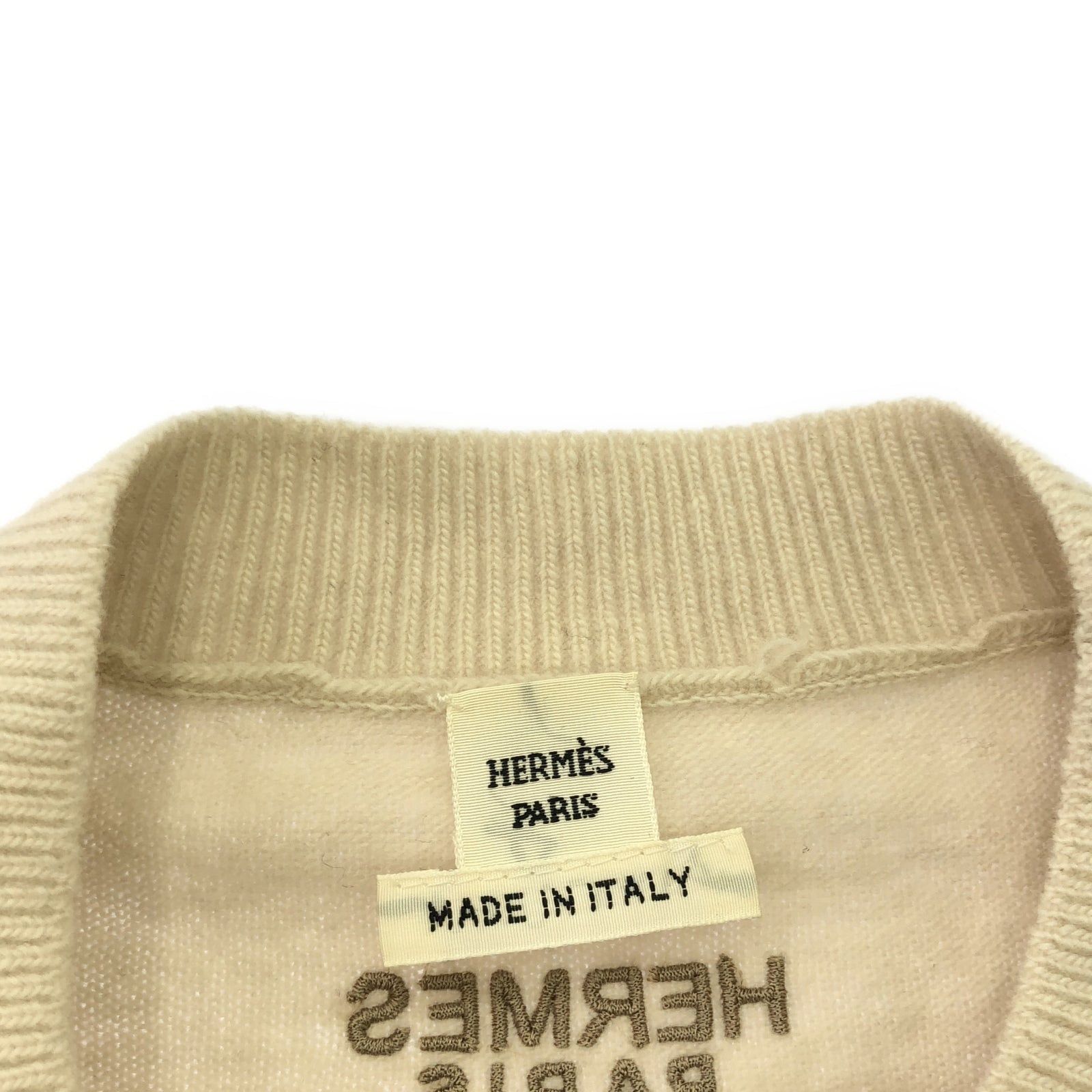 Hermes Hermes Knit 23Aw Wool Beige Size ONE SIZE - 10 Thumbnail