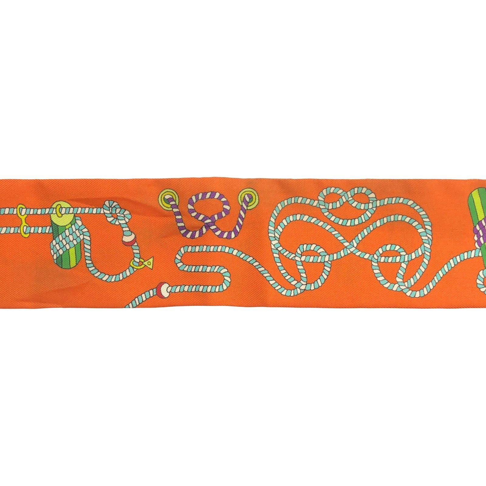 Hermes Hermes Scarf Silk Orange Size ONE SIZE - 5 Thumbnail