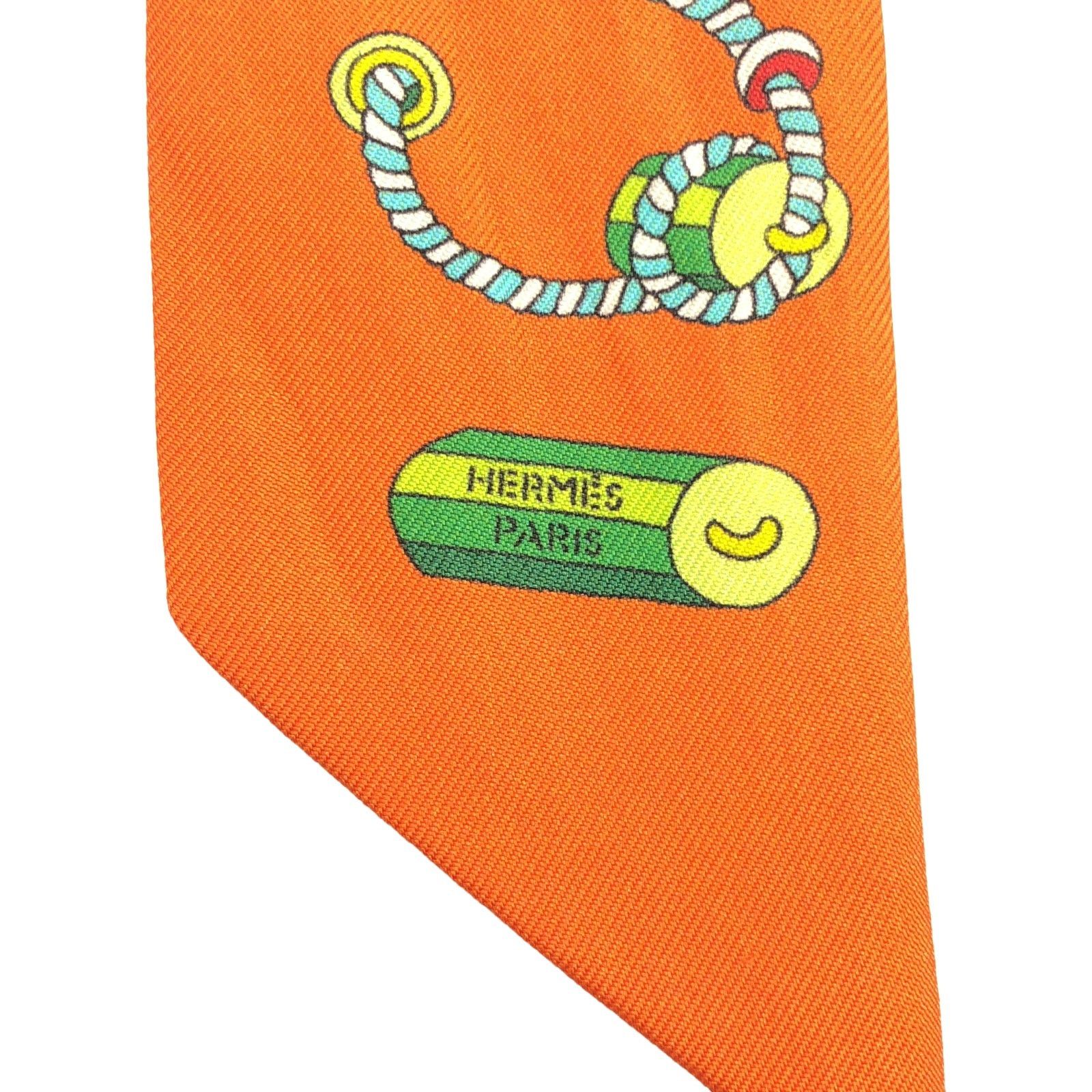 Hermes Hermes Scarf Silk Orange Size ONE SIZE - 3 Thumbnail