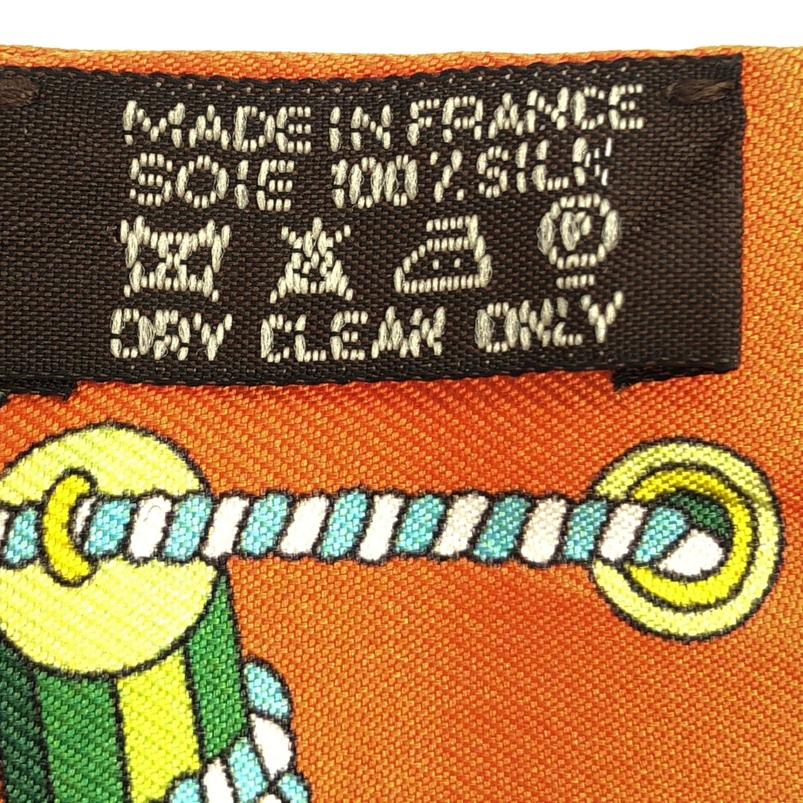 Hermes Hermes Scarf Silk Orange Size ONE SIZE - 4 Thumbnail