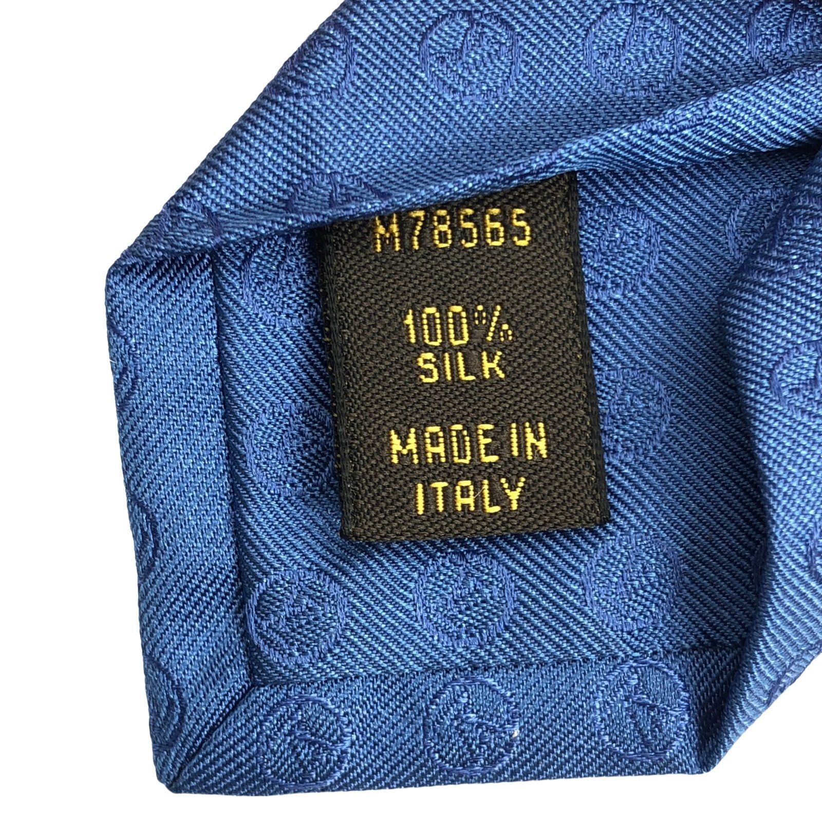 Louis Vuitton Louis Vuitton Tie Silk Blue Size ONE SIZE - 5 Thumbnail