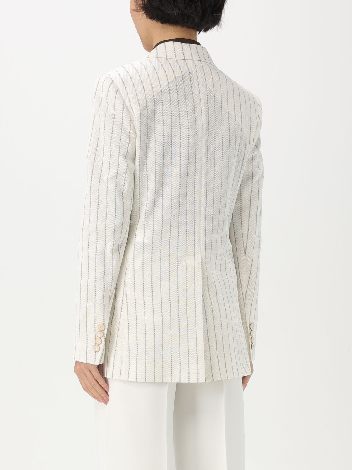 Max Mara Max Mara Jacket Woman White Size S / US 4 / IT 40 - 3 Thumbnail
