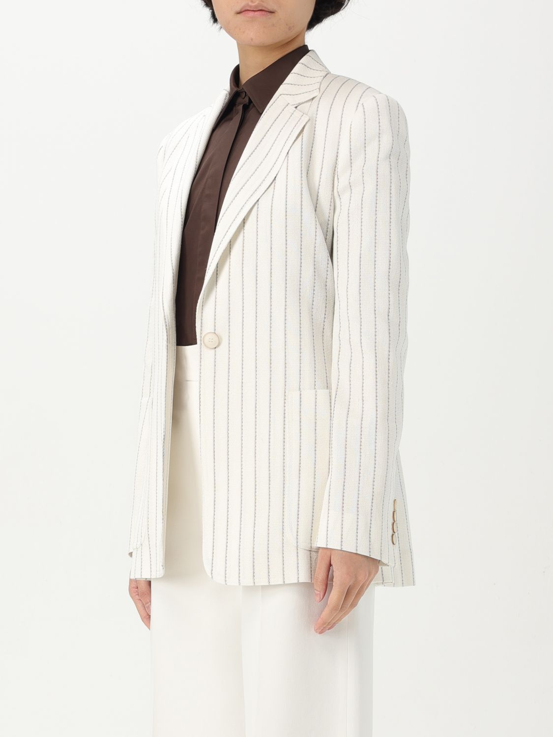 Max Mara Max Mara Jacket Woman White Size S / US 4 / IT 40 - 4 Thumbnail