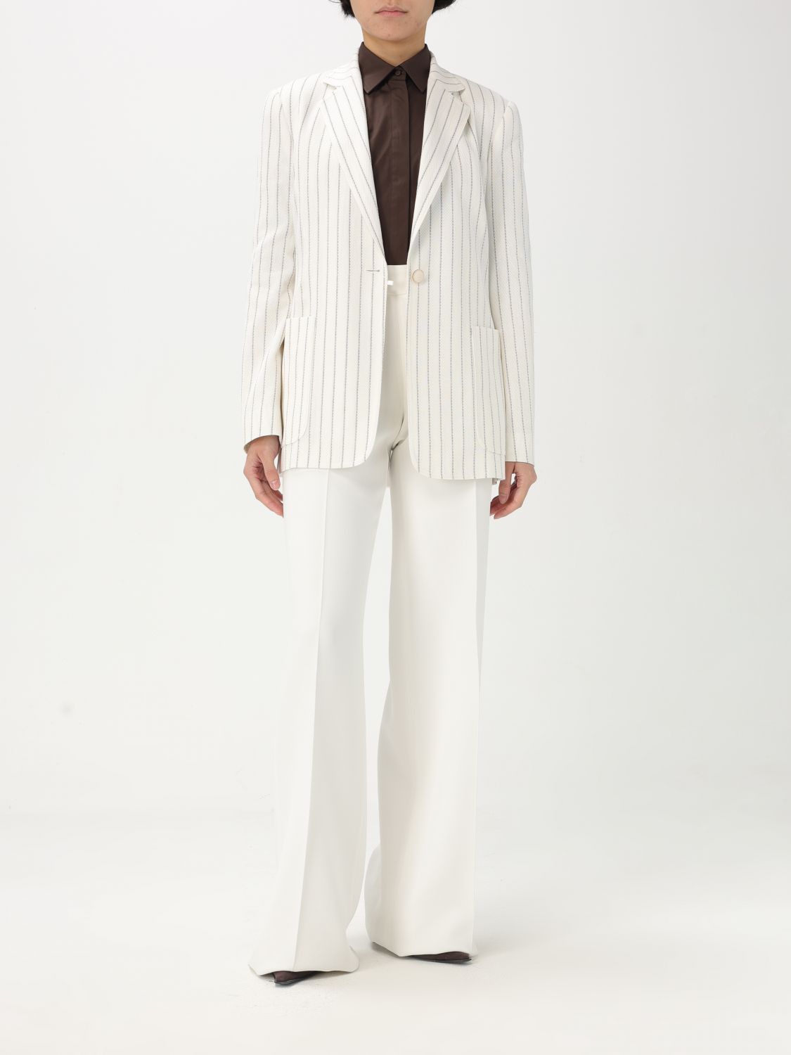 Max Mara Max Mara Jacket Woman White Size S / US 4 / IT 40 - 2 Thumbnail