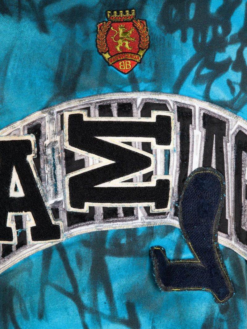 Balenciaga Skater Graffiti-Print T-Shirt in blue | Grailed