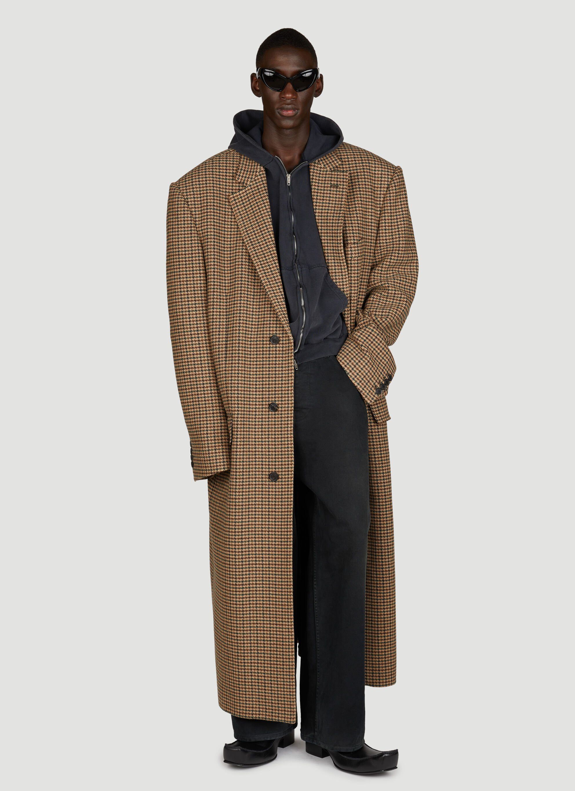 Balenciaga Oversized Houndstooth Coat Size US S / EU 44-46 / 1 - 2 Thumbnail