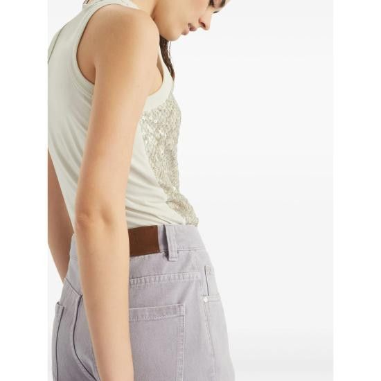 Brunello Cucinelli BRUNELLO CUCINELLI Women Denims M0H81P5758 C9101 PURPLE Size 28" / US 6 / IT 42 - 3 Thumbnail