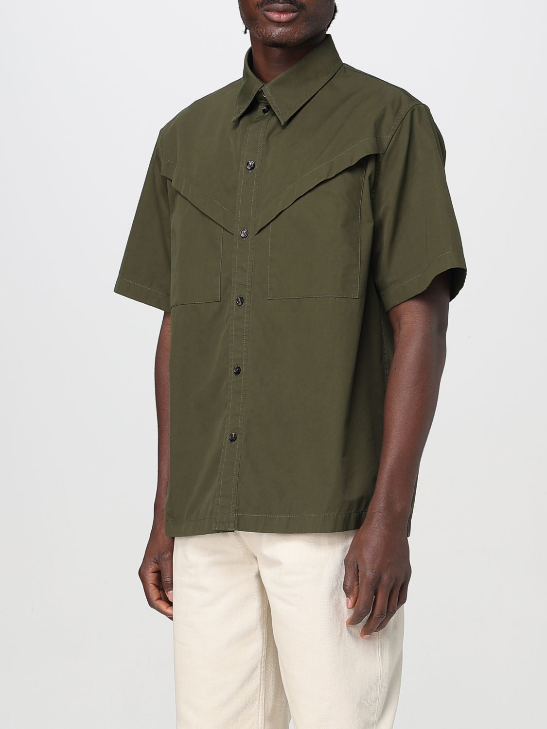 Bottega Veneta Bottega Veneta Shirt Men Kaki Size US XL / EU 56 / 4 - 4 Thumbnail