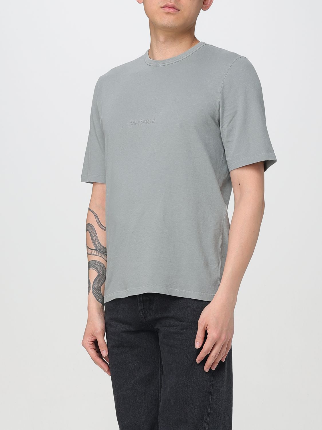 Saint Laurent Paris Saint Laurent T-Shirt Men Grey Size US L / EU 52-54 / 3 - 4 Thumbnail