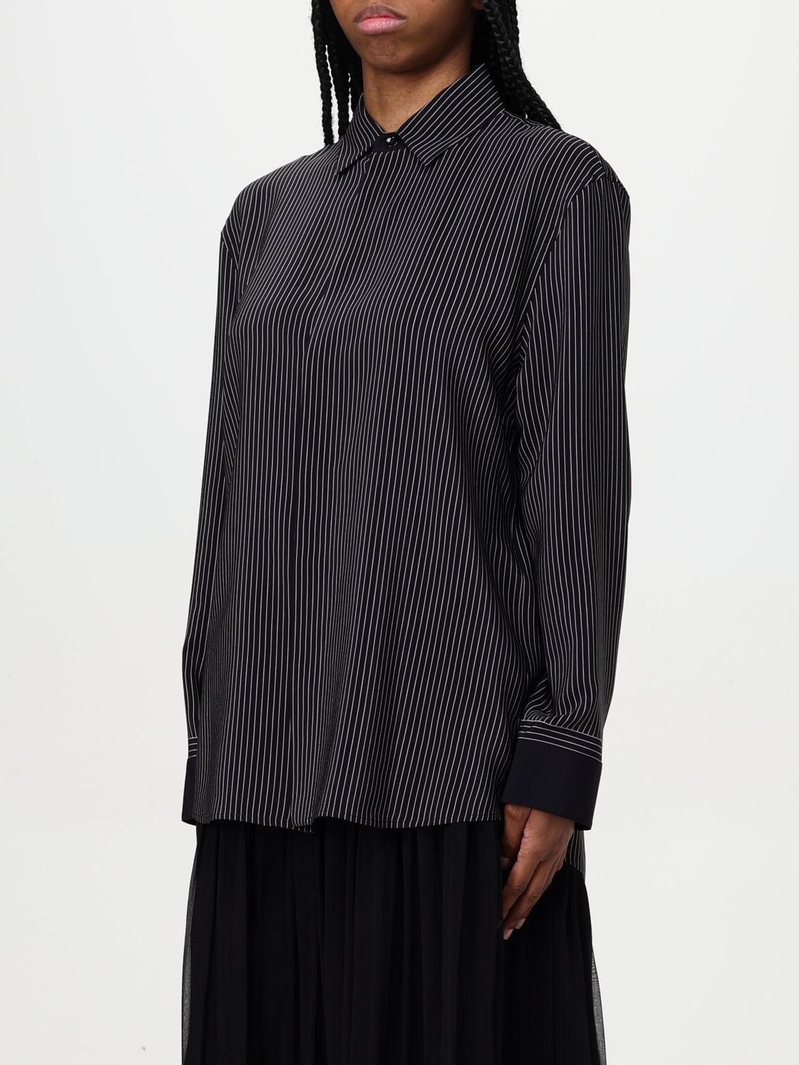 Saint Laurent Paris Saint Laurent Shirt Woman Black Size S / US 4 / IT 40 - 4 Thumbnail