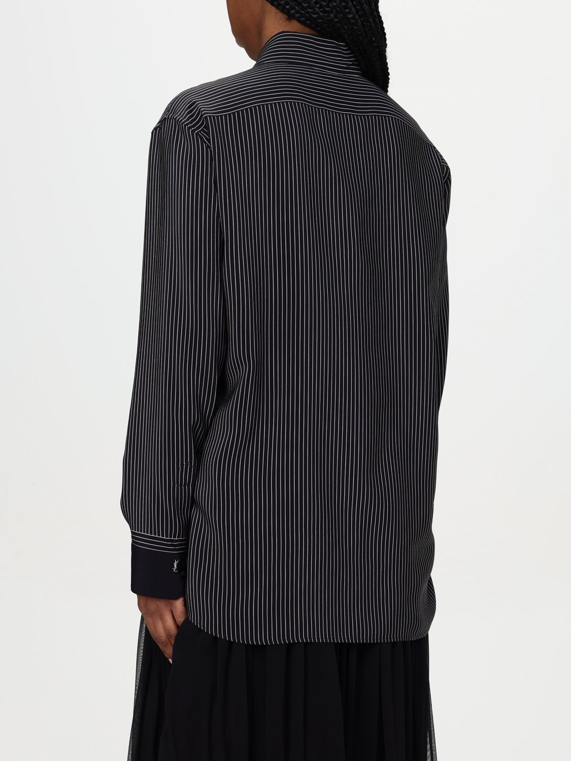 Saint Laurent Paris Saint Laurent Shirt Woman Black Size S / US 4 / IT 40 - 3 Thumbnail