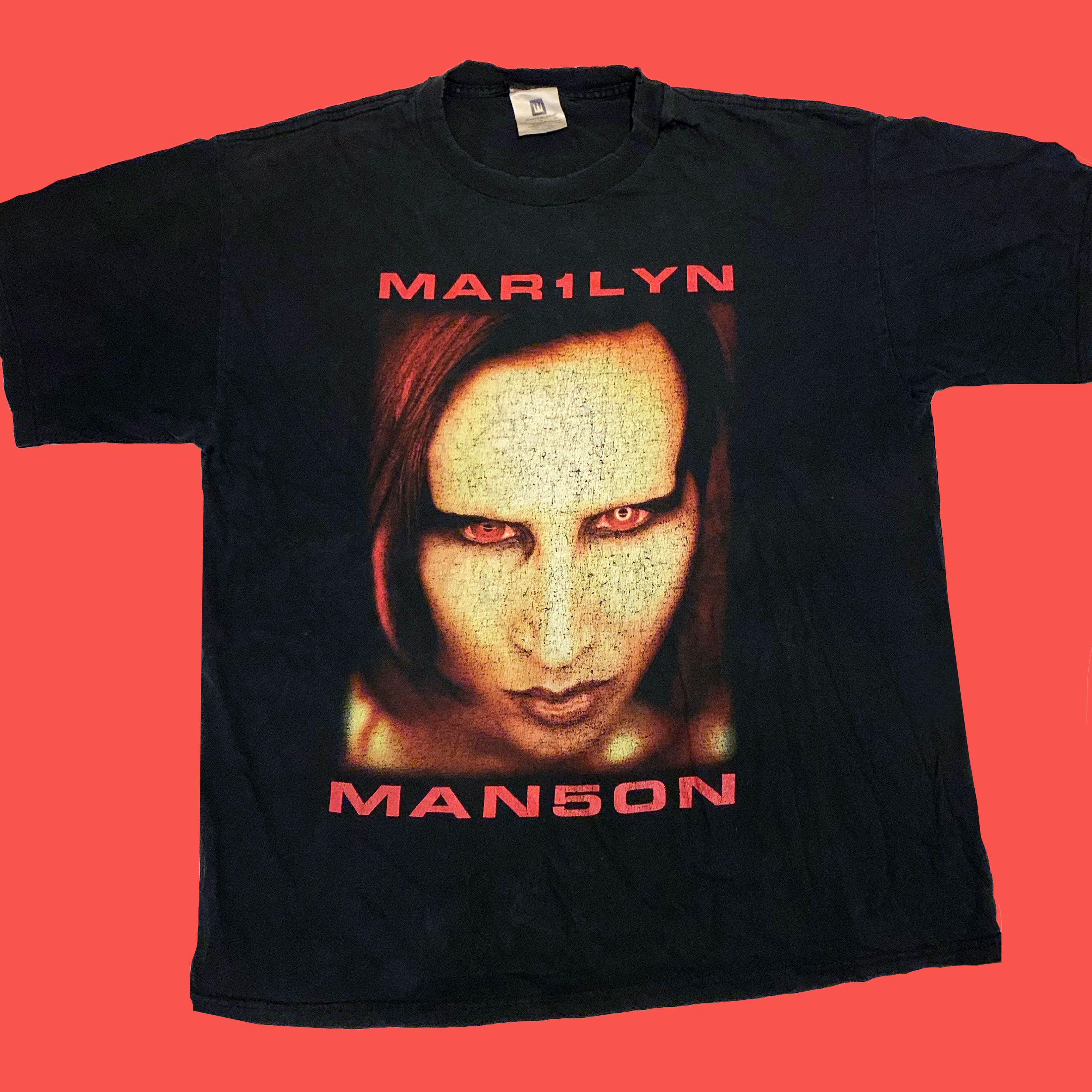 T-shirt Vintage Marilyn Manson Winterland 'Bigger Than Satan' Taille L - Années 90