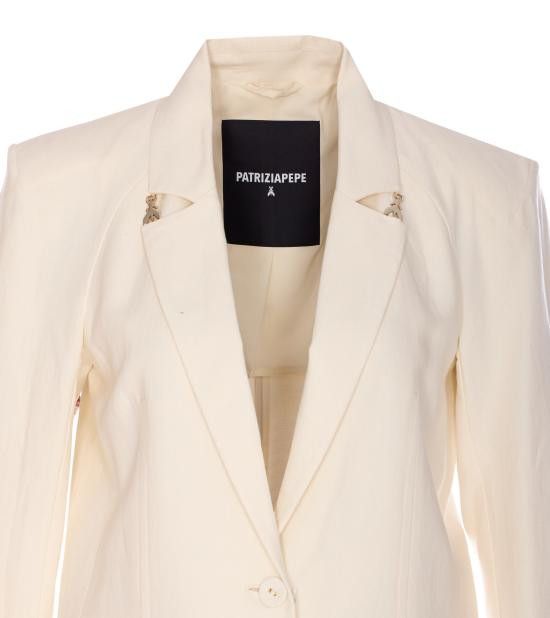 Patrizia Pepe PATRIZIA PEPE Women Jackets 2S1524 A052B823 White Size M / US 6-8 / IT 42-44 - 4 Thumbnail
