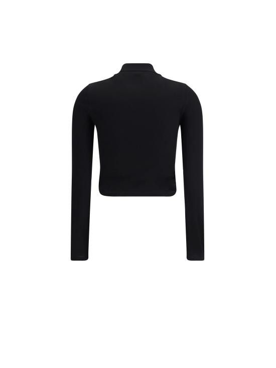 Courreges COURREGES Women Polo Shirts 225JPO048JS0193 9999 BLACK Size M / US 6-8 / IT 42-44 - 3 Thumbnail