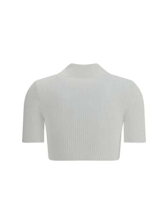 Courreges COURREGES Women Polo Shirts 125MPO046FI0001 0001 WHITE Size S / US 4 / IT 40 - 2 Thumbnail