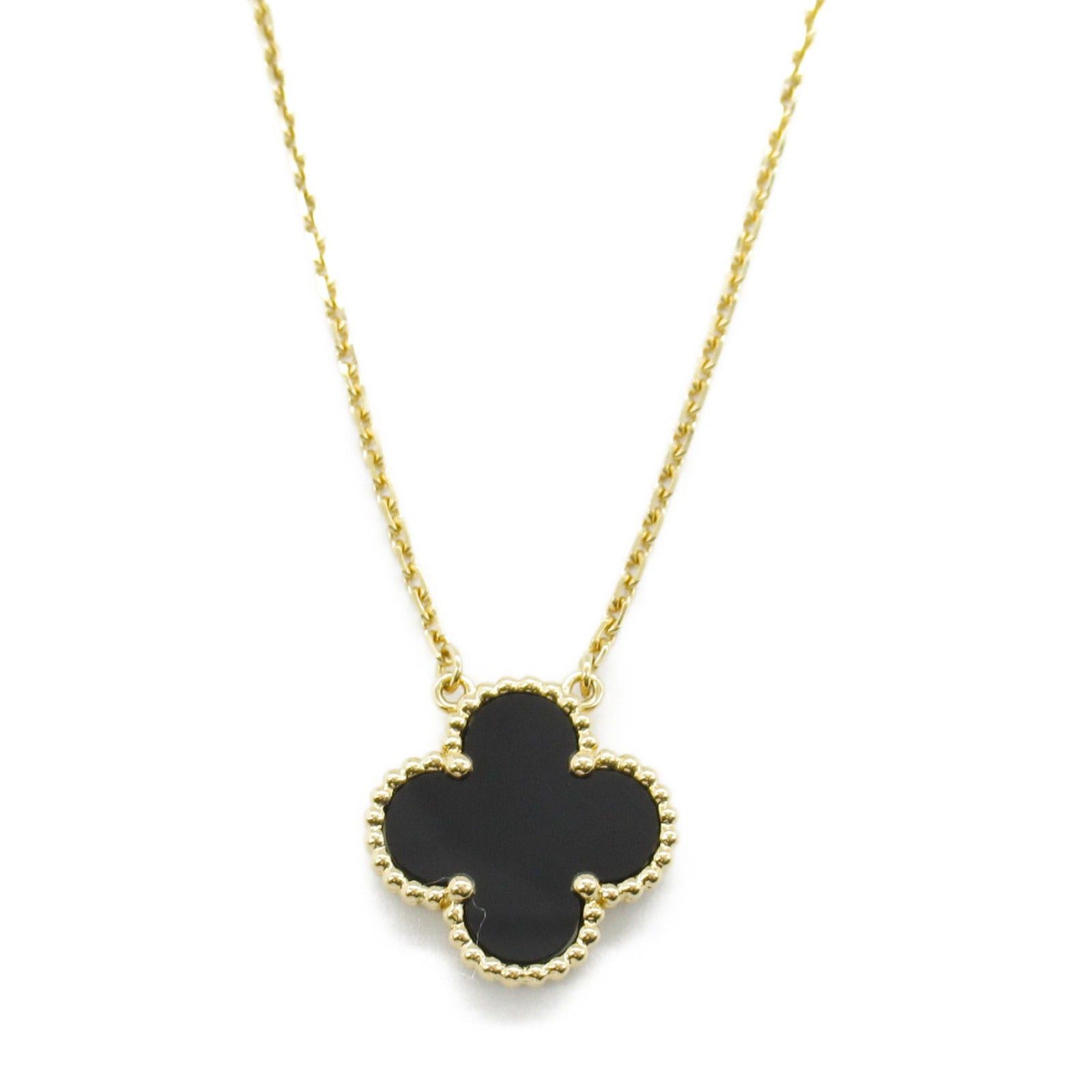 Van Cleef & Arpels Van Cleef Arpels Alhambra Necklace Onyx K18 (Yellow Gold) Black Size ONE SIZE - 2 Thumbnail
