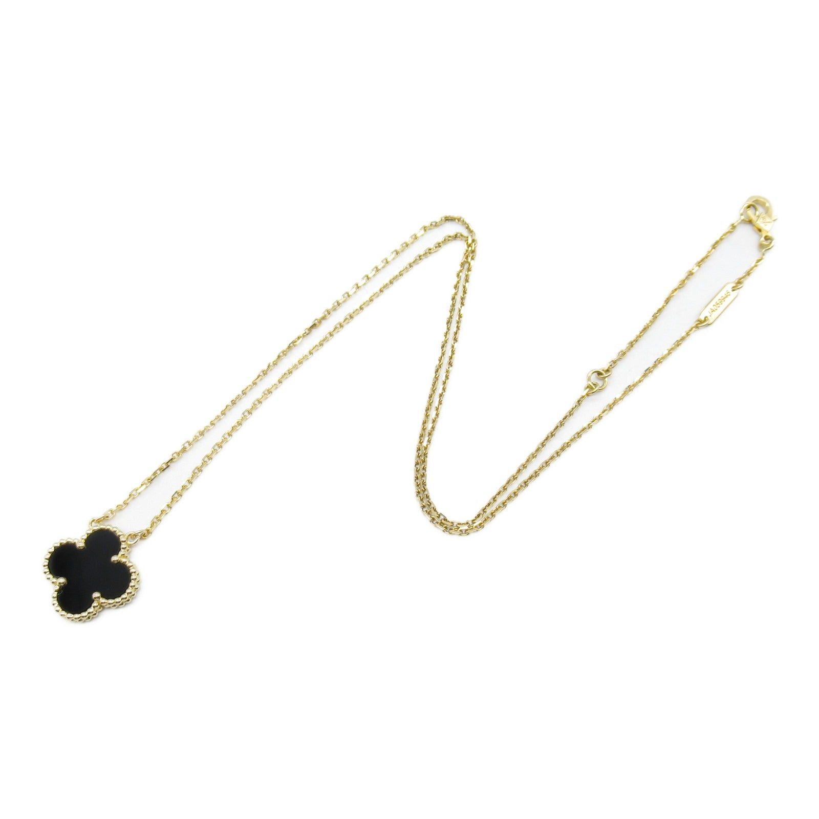 Van Cleef & Arpels Van Cleef Arpels Alhambra Necklace Onyx K18 (Yellow Gold) Black Size ONE SIZE - 3 Thumbnail