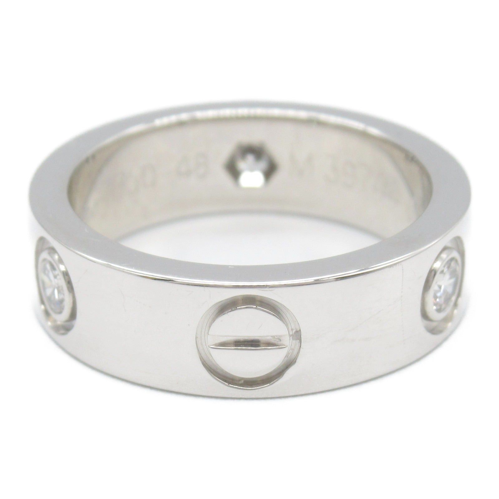 Cartier Cartier Love Ring 3Pd K18Wg (White Gold) Diamond Clear Size ONE SIZE - 3 Thumbnail