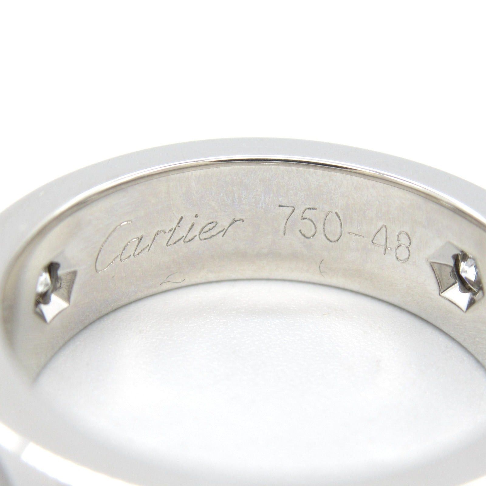 Cartier Cartier Love Ring 3Pd K18Wg (White Gold) Diamond Clear Size ONE SIZE - 4 Thumbnail