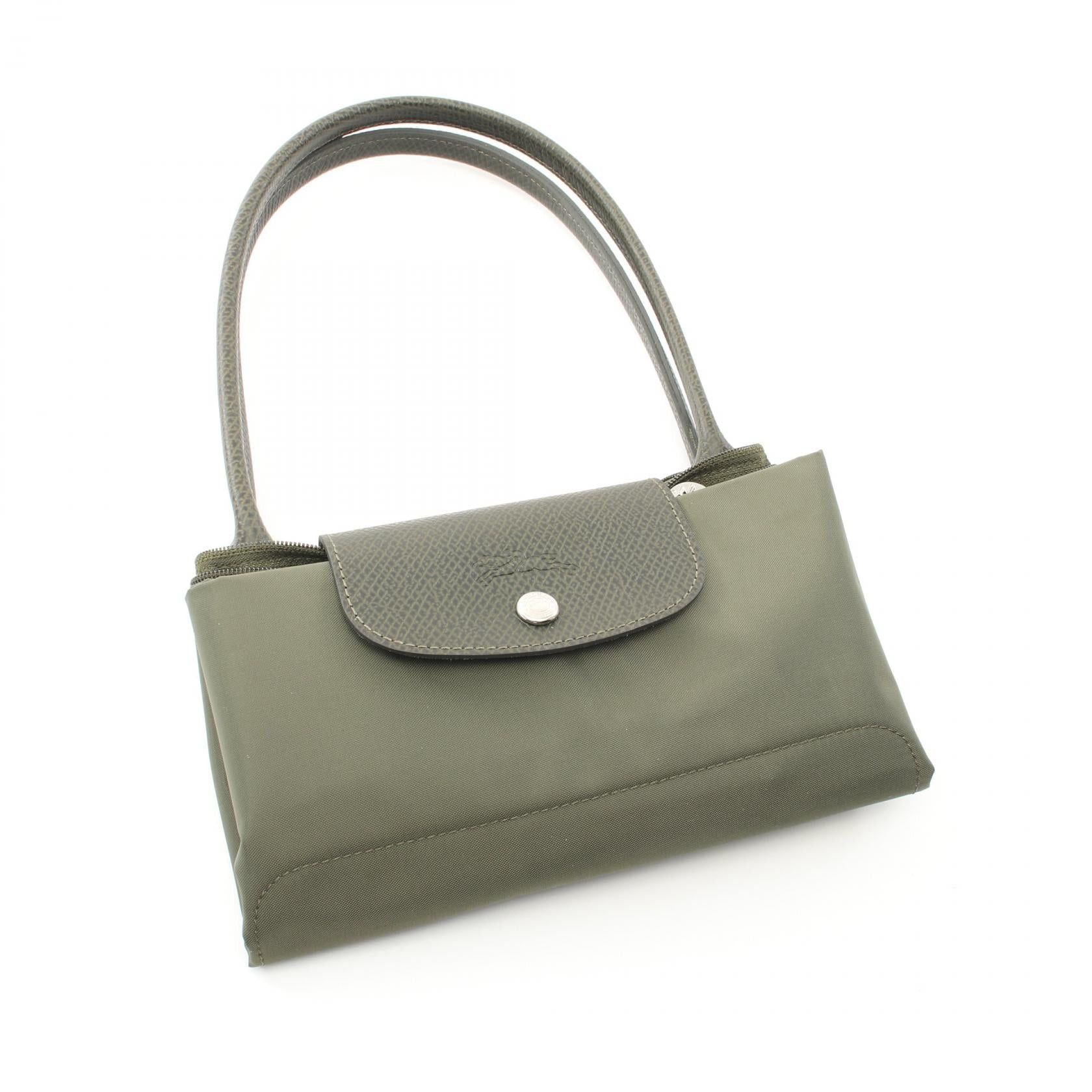 Longchamp Longchamp Le Preage Green M Handbag Tote Bag Canvas Leather Size ONE SIZE - 5 Thumbnail
