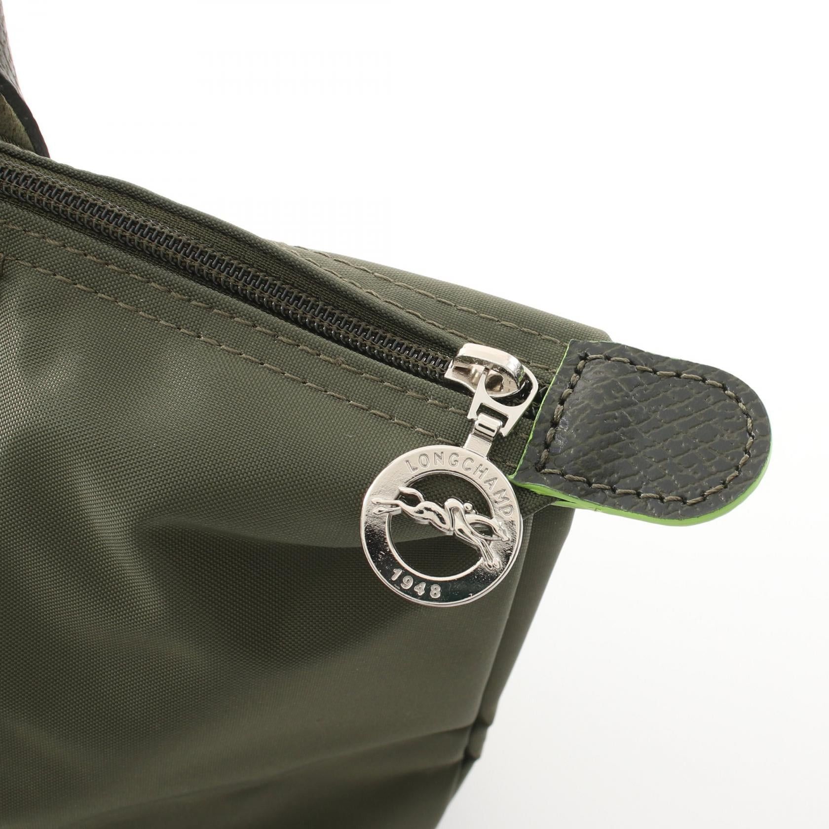 Longchamp Longchamp Le Preage Green M Handbag Tote Bag Canvas Leather Size ONE SIZE - 8 Thumbnail