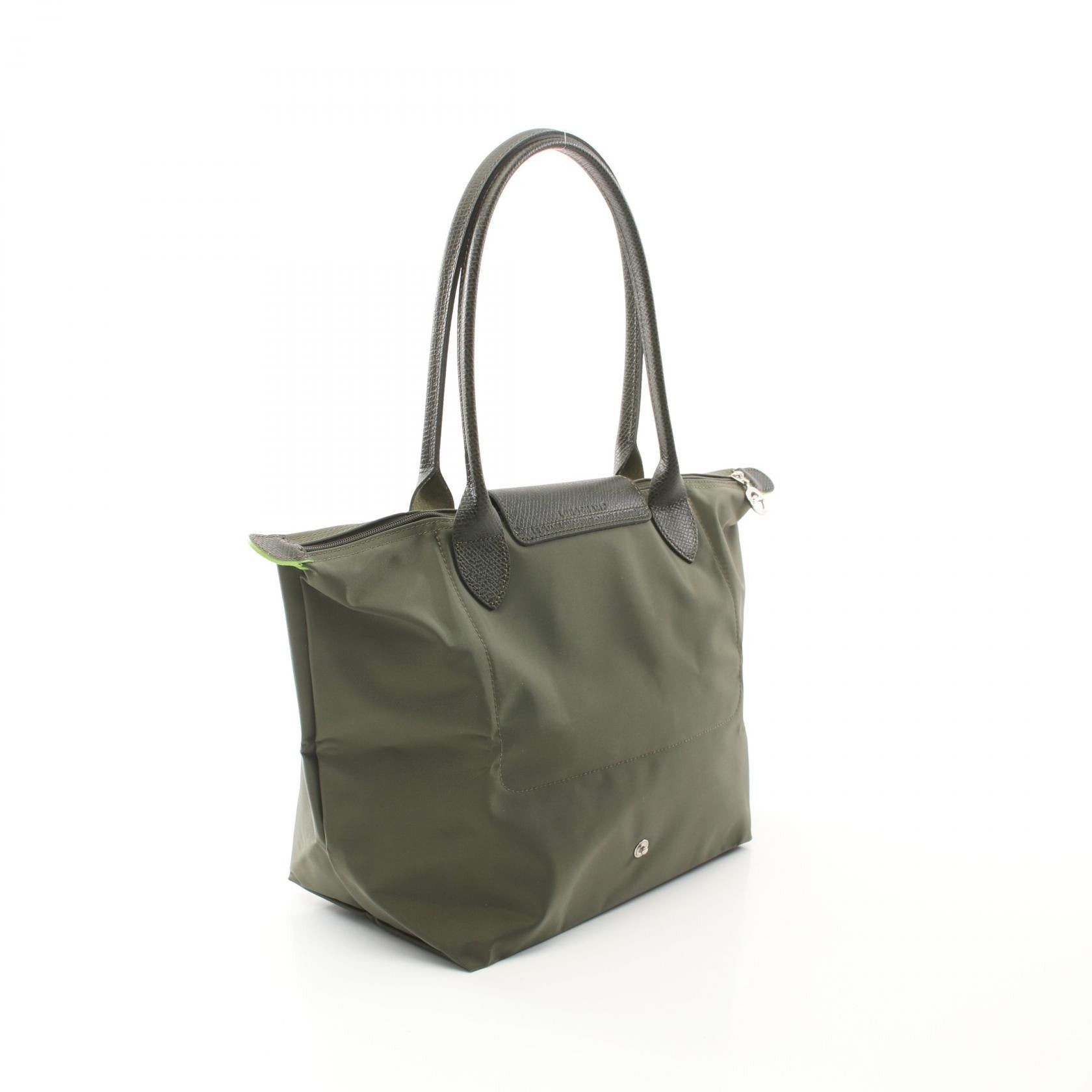 Longchamp Longchamp Le Preage Green M Handbag Tote Bag Canvas Leather Size ONE SIZE - 2 Thumbnail