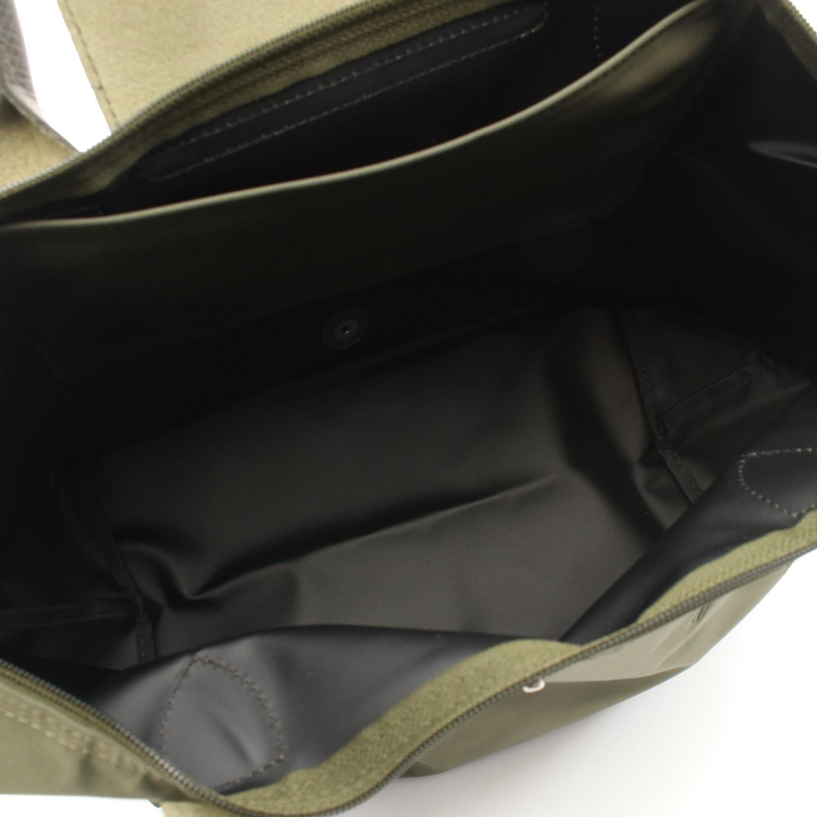Longchamp Longchamp Le Preage Green M Handbag Tote Bag Canvas Leather Size ONE SIZE - 3 Thumbnail