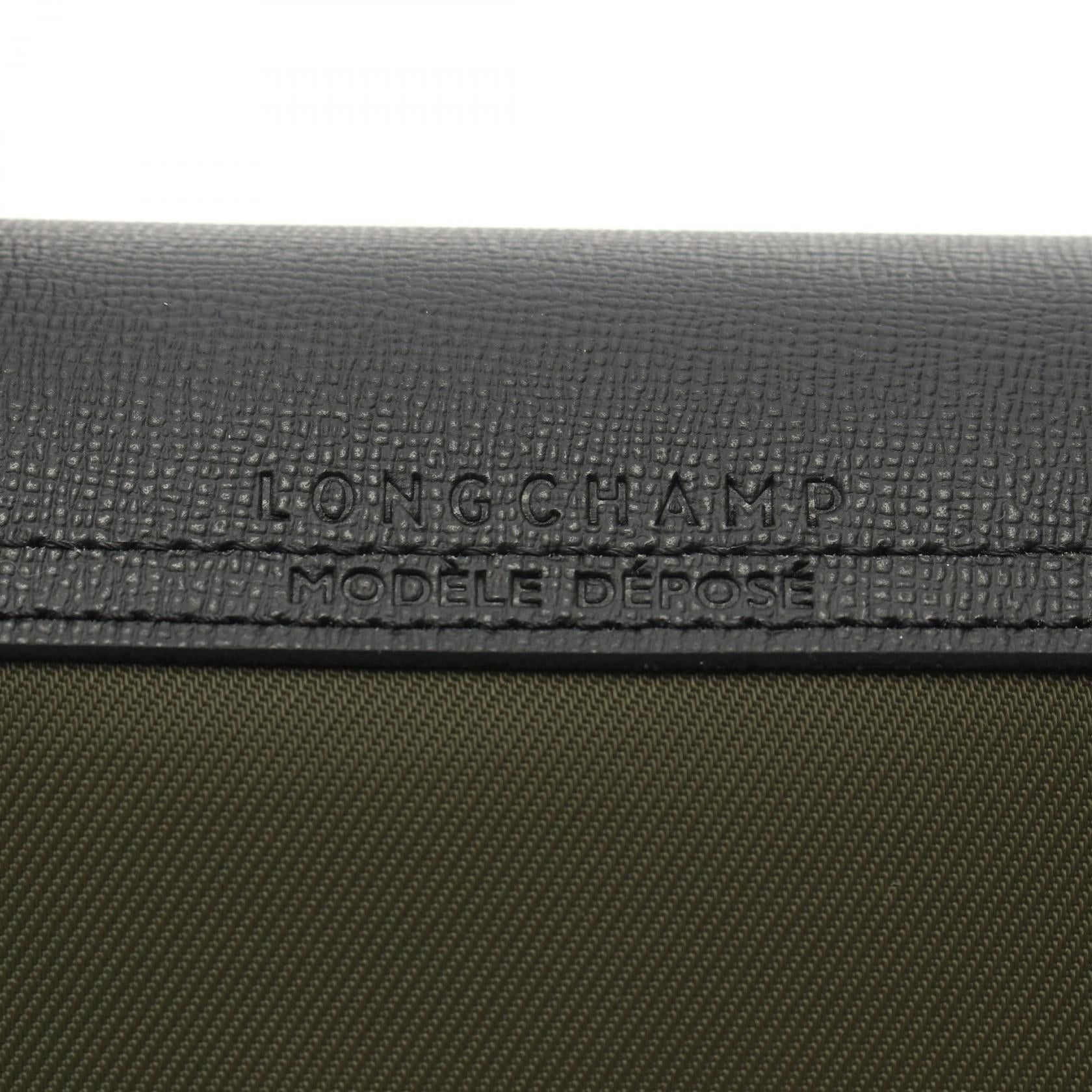Longchamp Longchamp Le Preage Energy S Top Handle Handbag Tote Bag Canvas Leather Khaki Green Black Size ONE SIZE - 4 Thumbnail