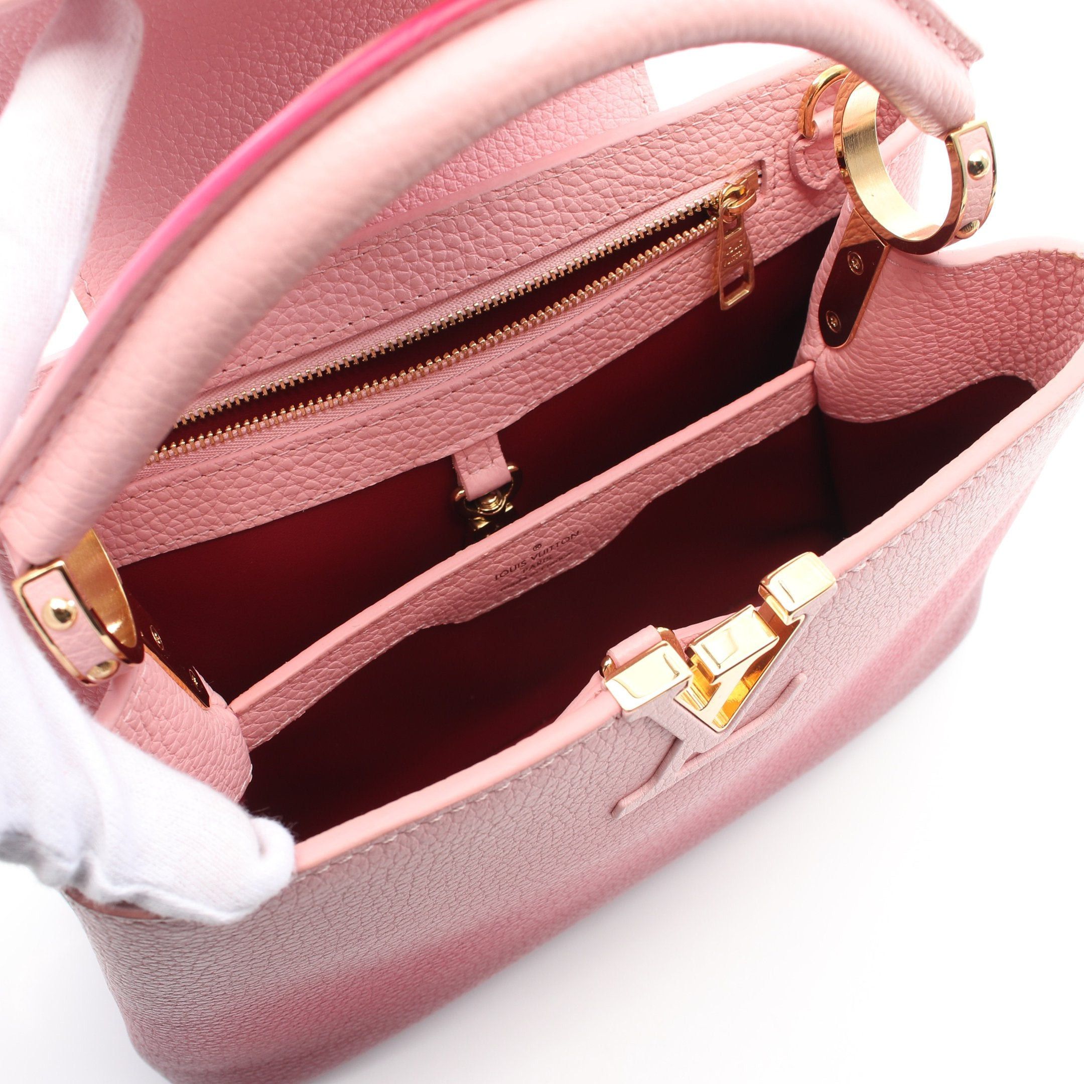 Louis Vuitton Louis Vuitton Capucines Bb Handbag Leather Pink Red Gradation Size ONE SIZE - 3 Thumbnail