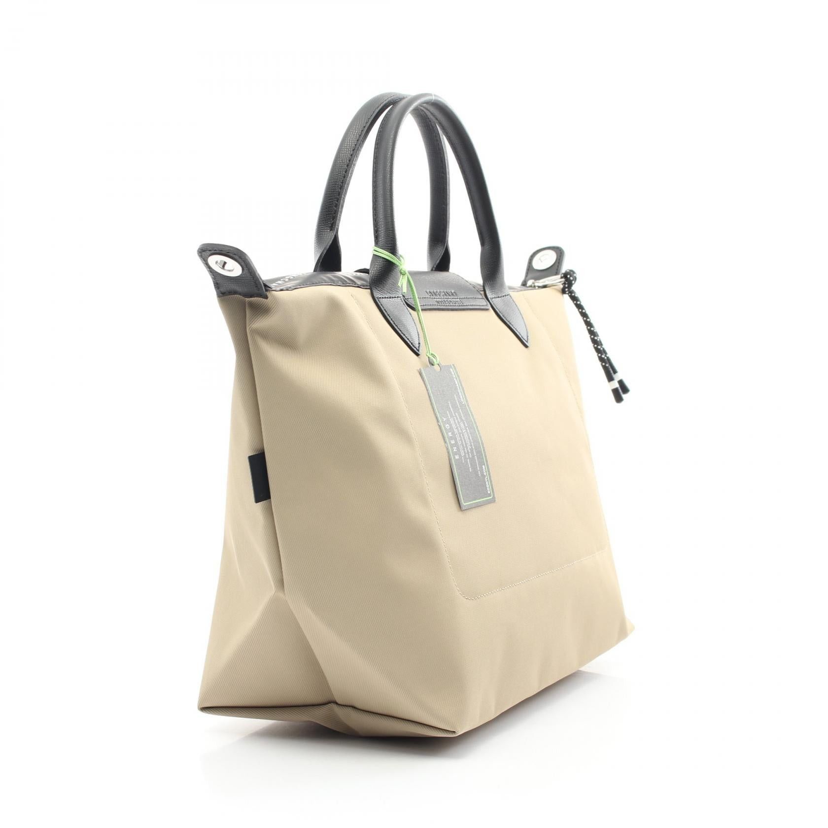 Longchamp Longchamp Le Preage Energy L Top Handle Handbag Tote Bag Canvas Leather Beige Black Size ONE SIZE - 2 Thumbnail