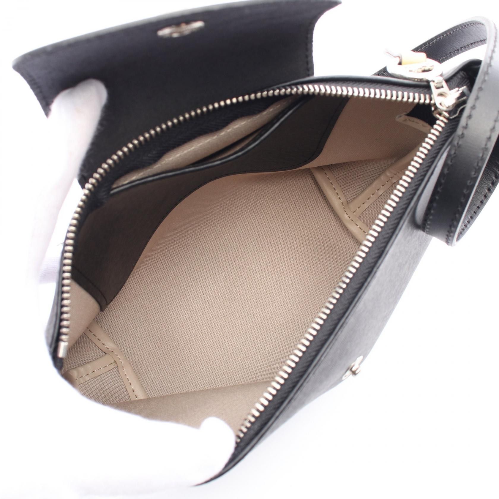 Longchamp Longchamp Le Preage City S Shoulder Bag Coated Canvas Leather Black Size ONE SIZE - 3 Thumbnail