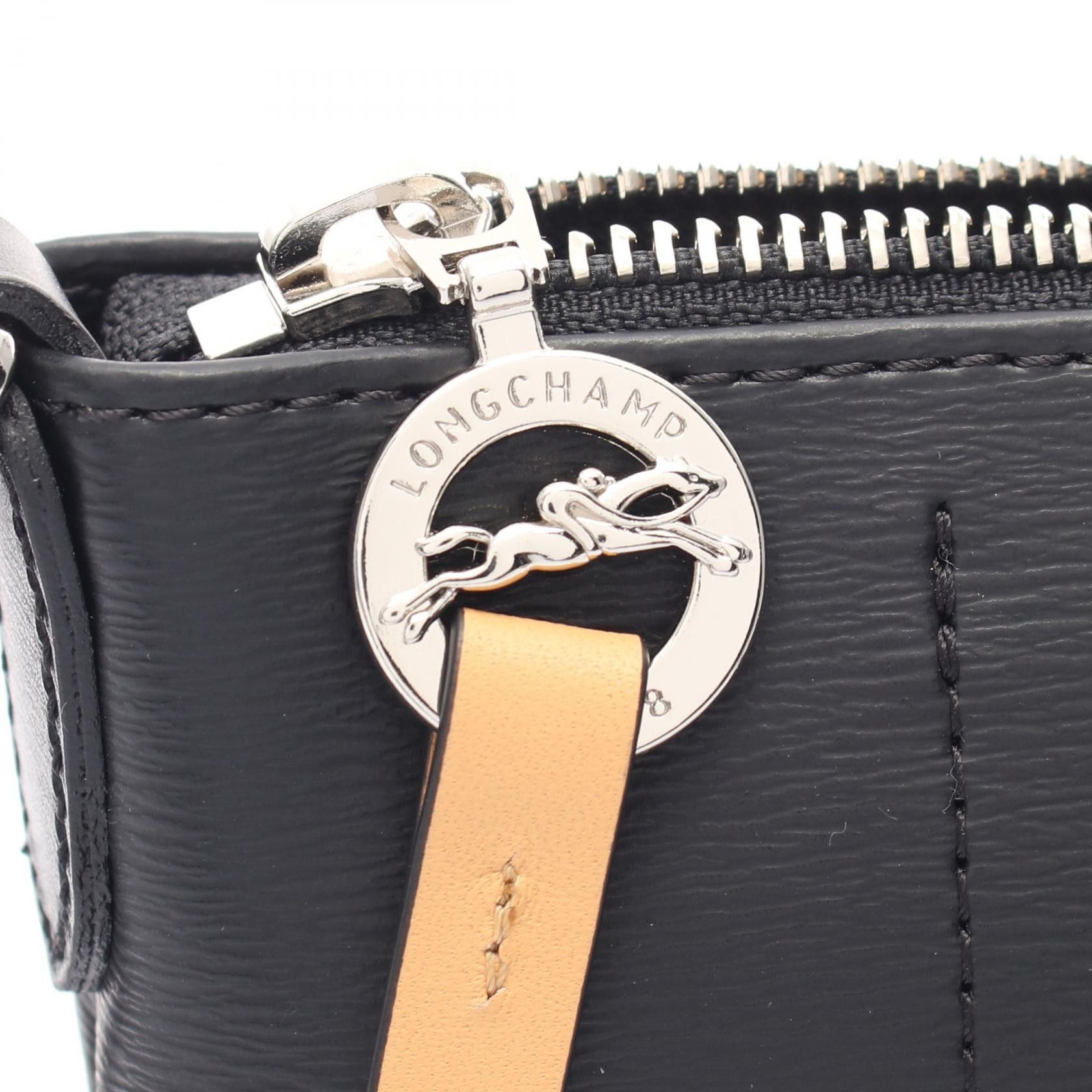 Longchamp Longchamp Le Preage City S Shoulder Bag Coated Canvas Leather Black Size ONE SIZE - 4 Thumbnail