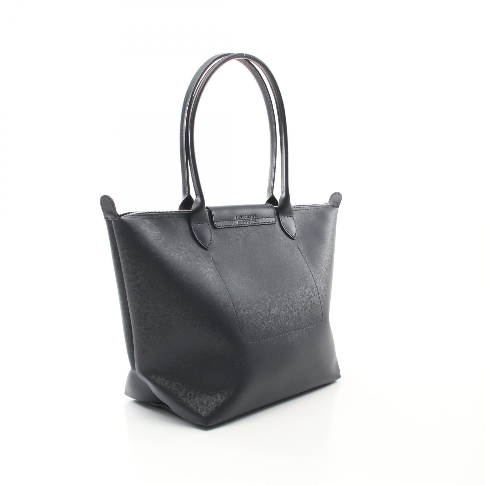 Longchamp Longchamp Le Preage City L Handbag Tote Bag Canvas Leather Navy Size ONE SIZE - 2 Thumbnail