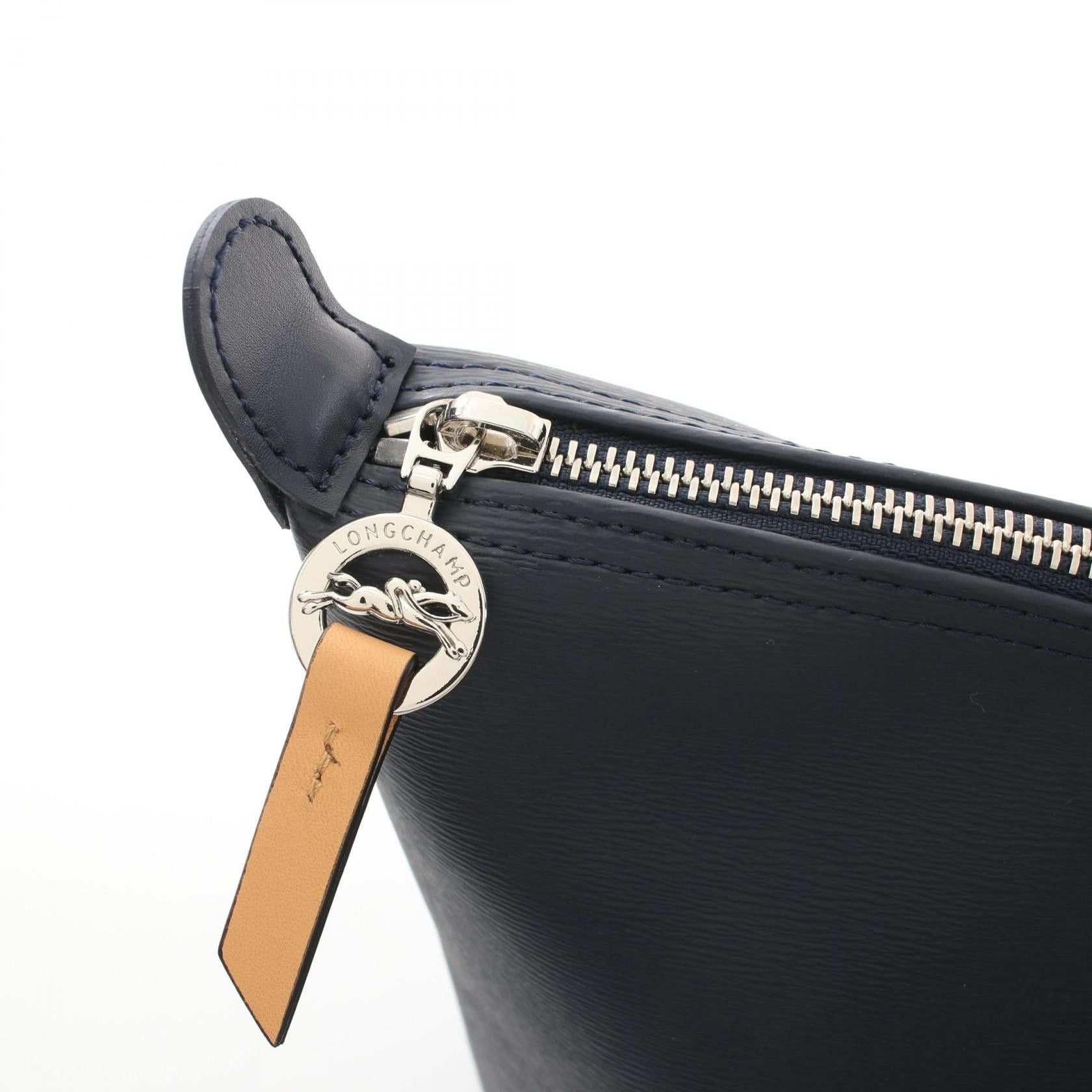 Longchamp Longchamp Le Preage City L Handbag Tote Bag Canvas Leather Navy Size ONE SIZE - 8 Thumbnail