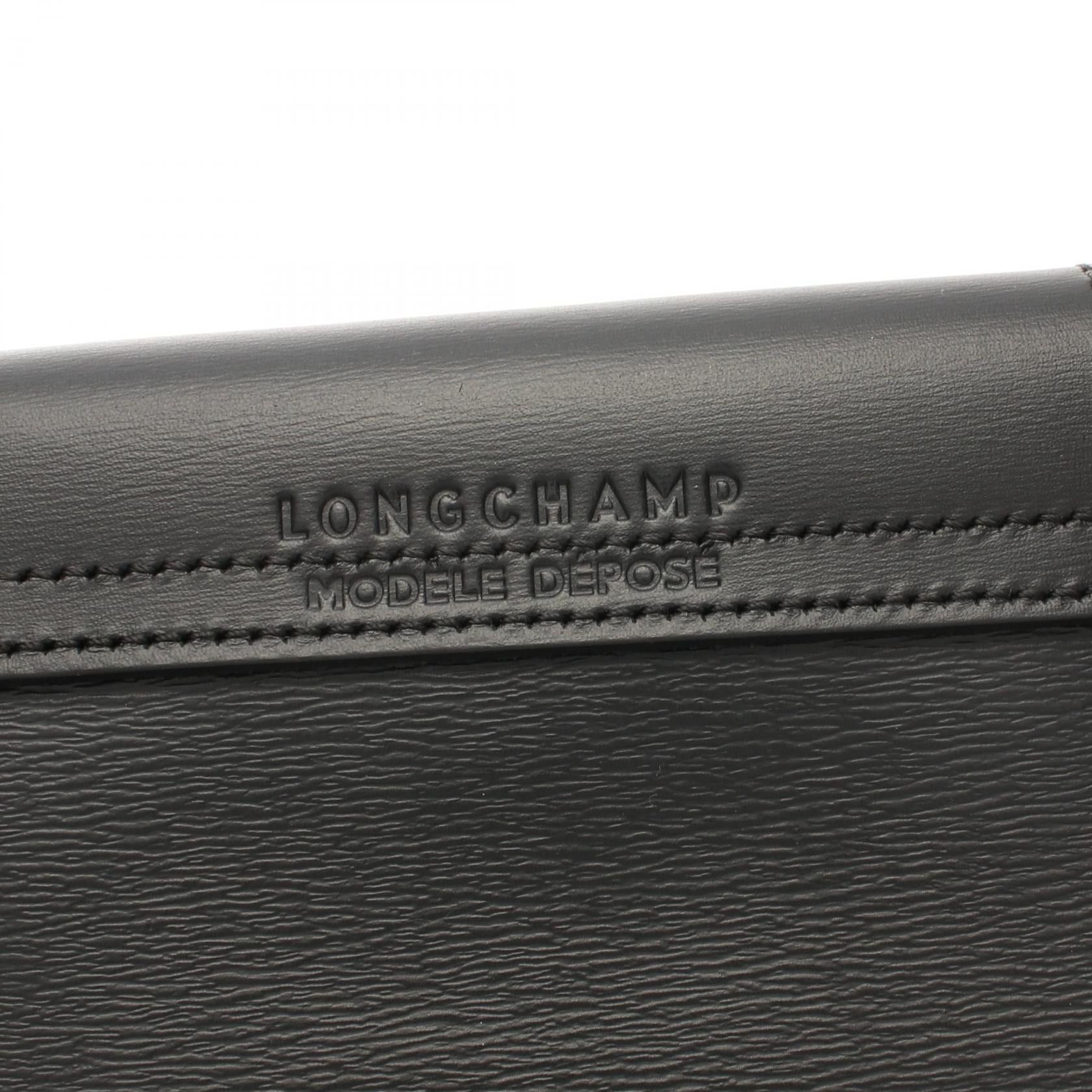 Longchamp Longchamp Le Preage City Handbag Tote Bag Canvas Leather Black Size ONE SIZE - 4 Thumbnail