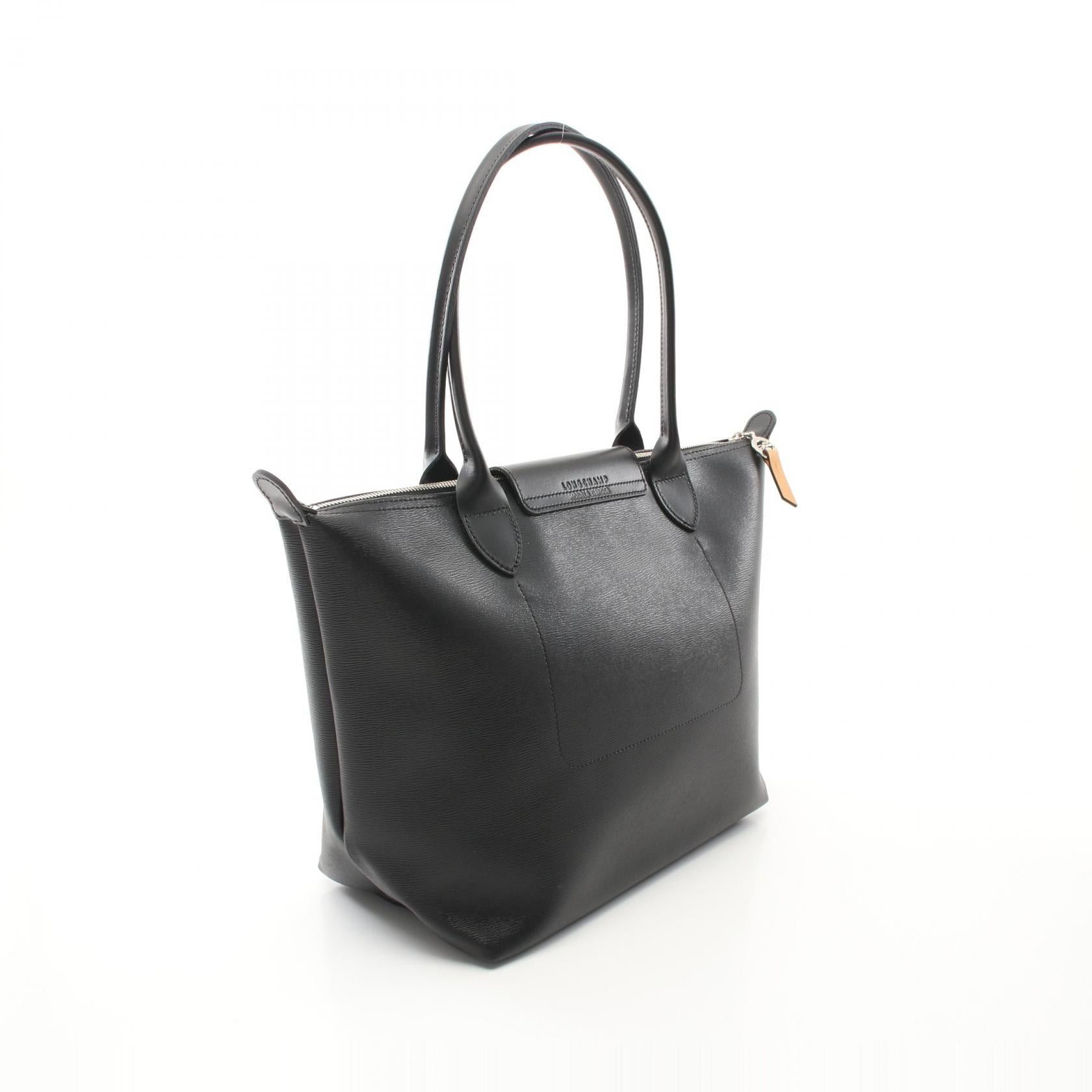 Longchamp Longchamp Le Preage City Handbag Tote Bag Canvas Leather Black Size ONE SIZE - 2 Thumbnail