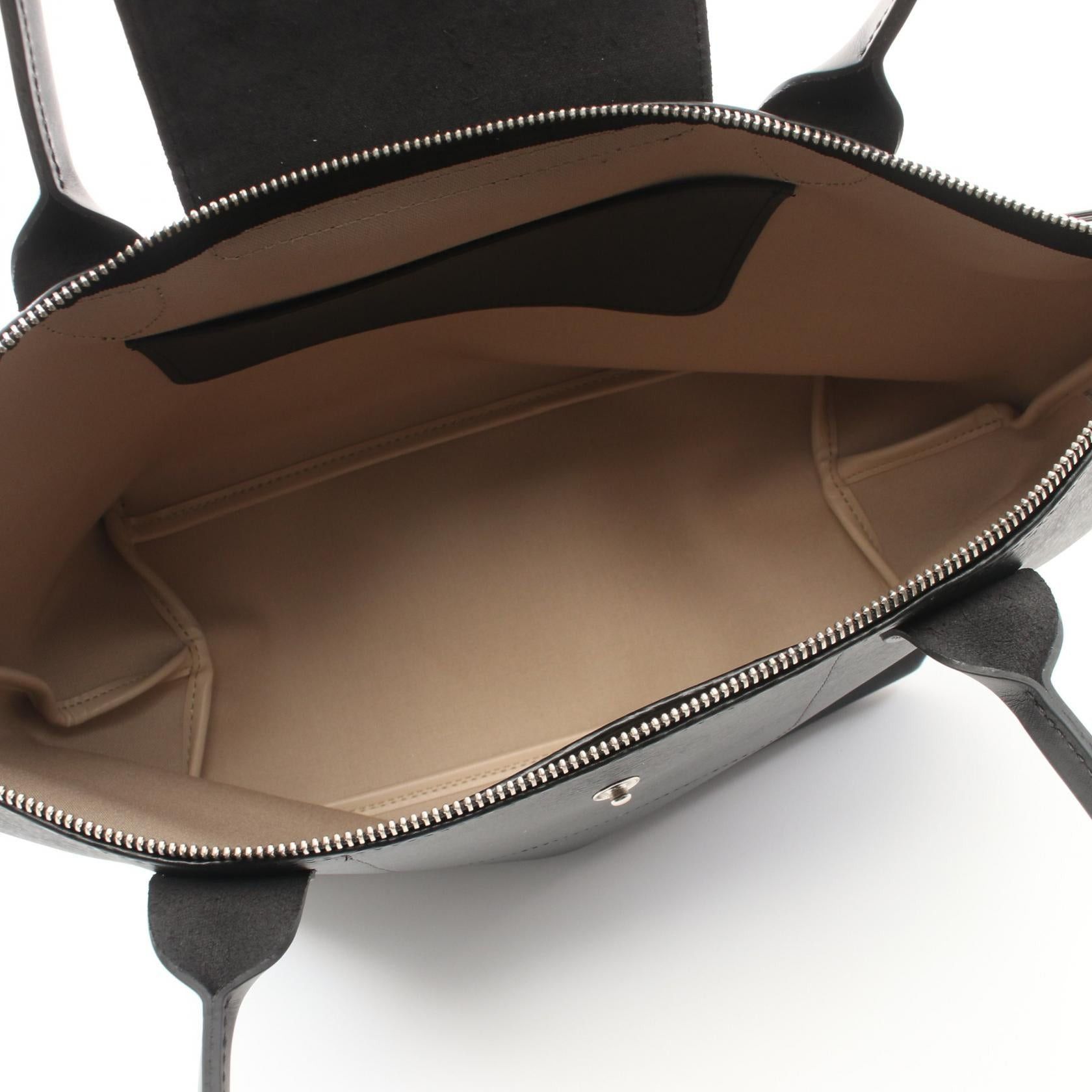 Longchamp Longchamp Le Preage City Handbag Tote Bag Canvas Leather Black Size ONE SIZE - 3 Thumbnail