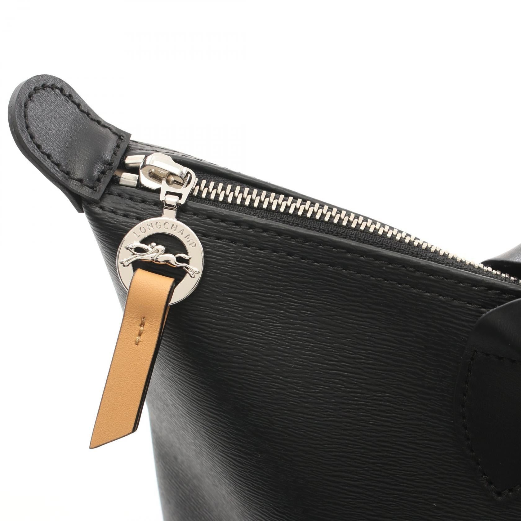 Longchamp Longchamp Le Preage City Handbag Tote Bag Canvas Leather Black Size ONE SIZE - 7 Thumbnail