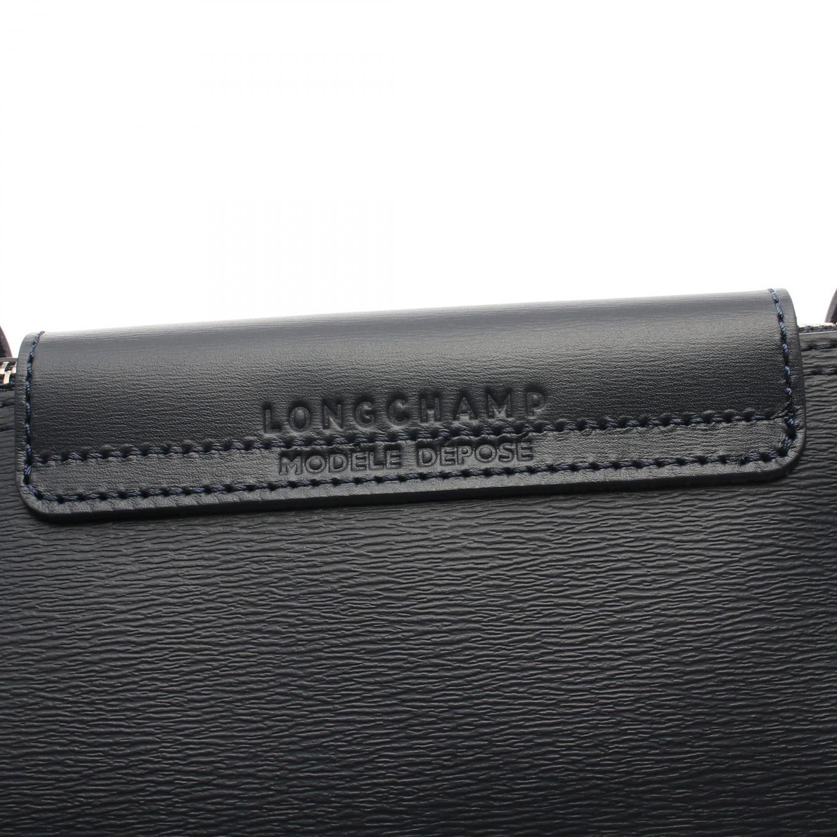 Longchamp Longchamp Le Preage City Handbag Tote Bag Canvas Leather Navy Size ONE SIZE - 4 Thumbnail