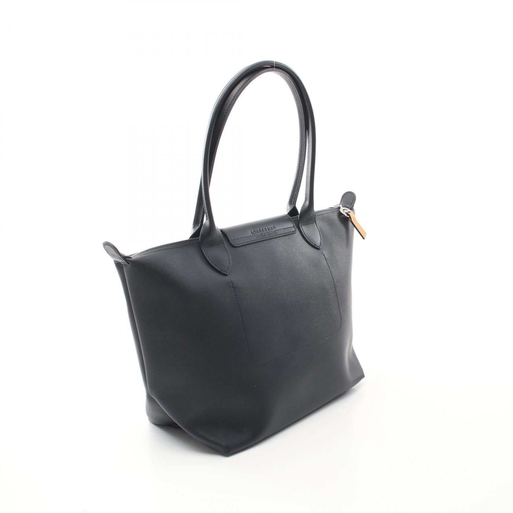 Longchamp Longchamp Le Preage City Handbag Tote Bag Canvas Leather Navy Size ONE SIZE - 2 Thumbnail