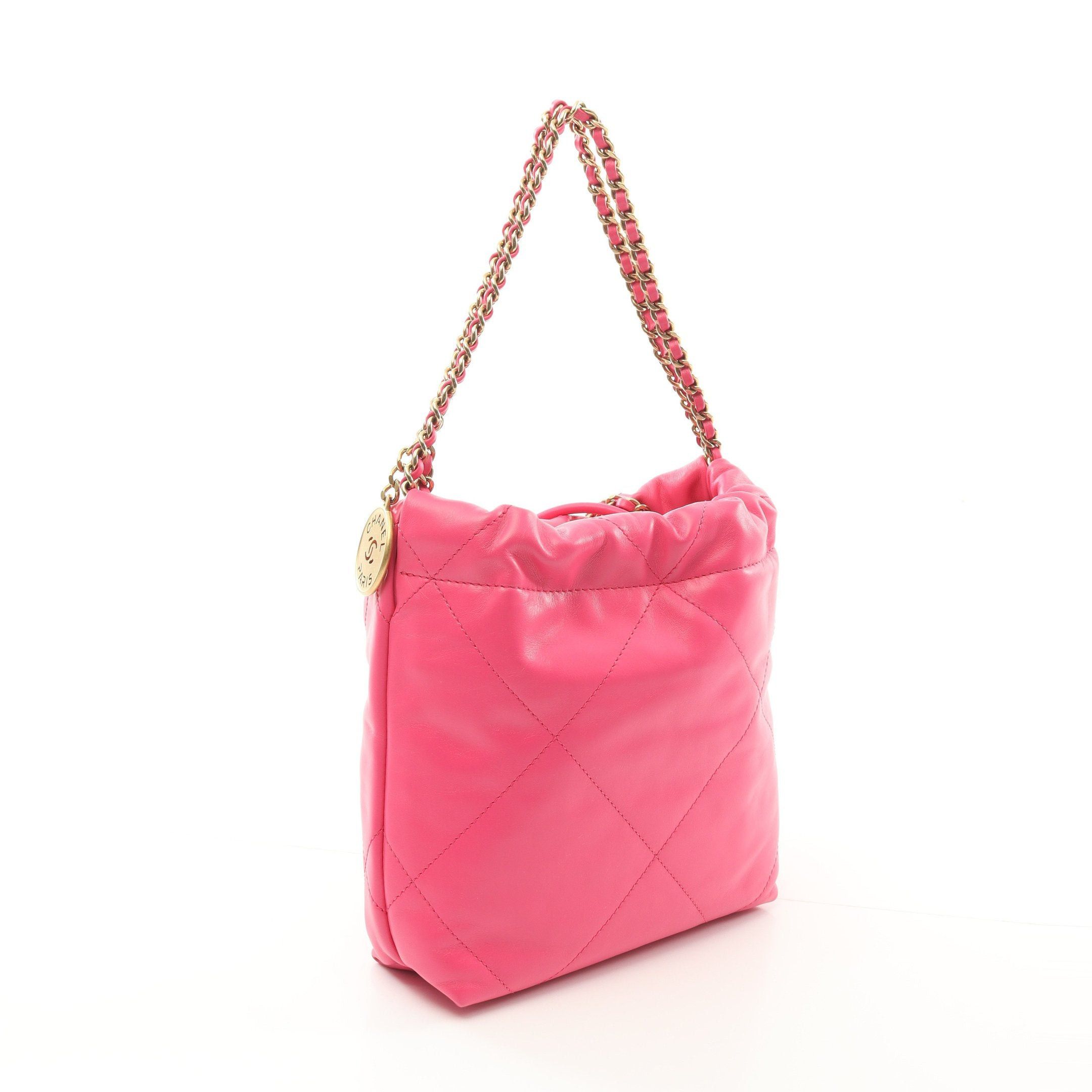 Chanel Chanel Chanel 22 Mini Chain Shoulder Bag Leather Pink Purple Gold Hardware Size ONE SIZE - 2 Thumbnail