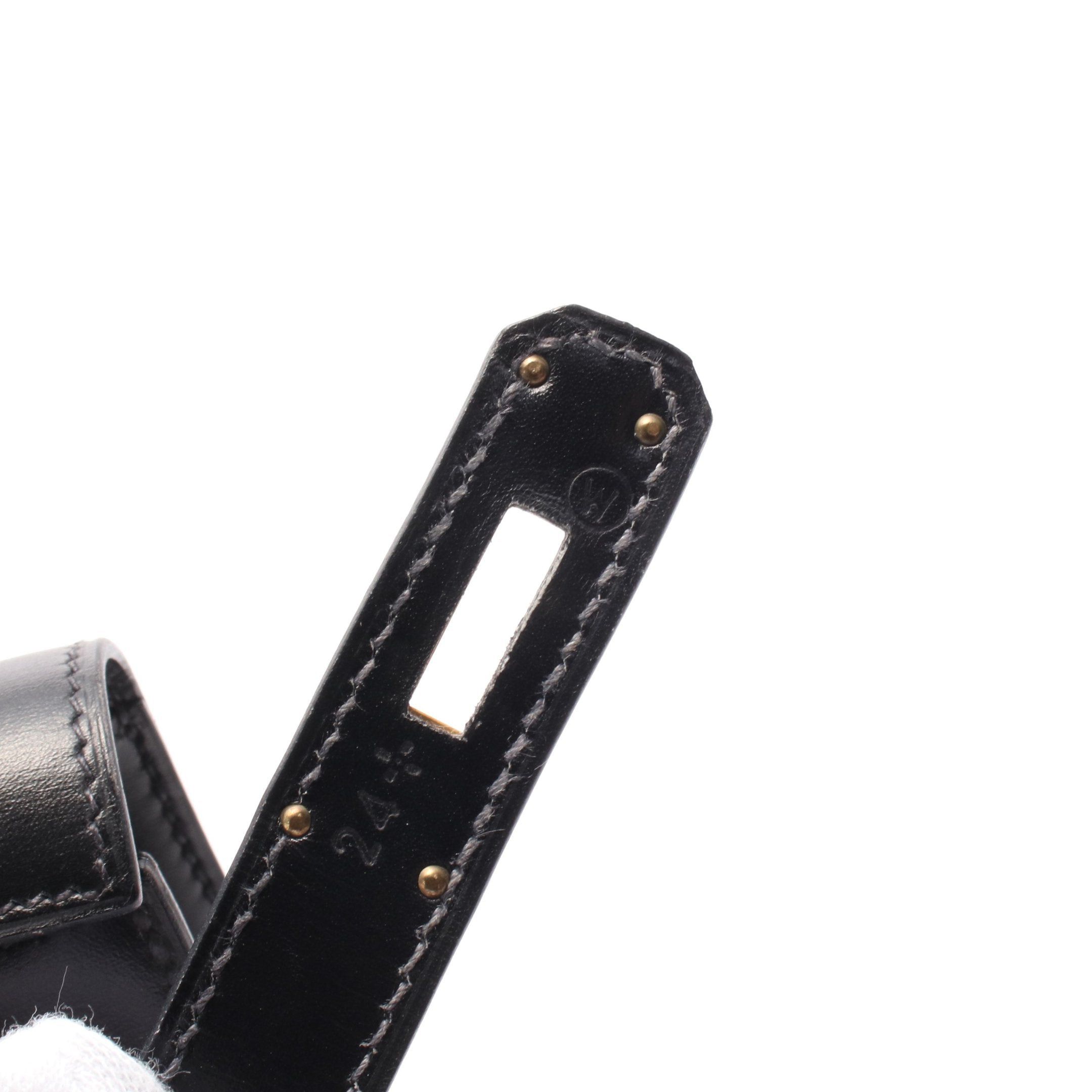 Hermes Hermes Kelly28 Handbag Box Calf Black Gold Hardware Stamp Size ONE SIZE - 5 Thumbnail