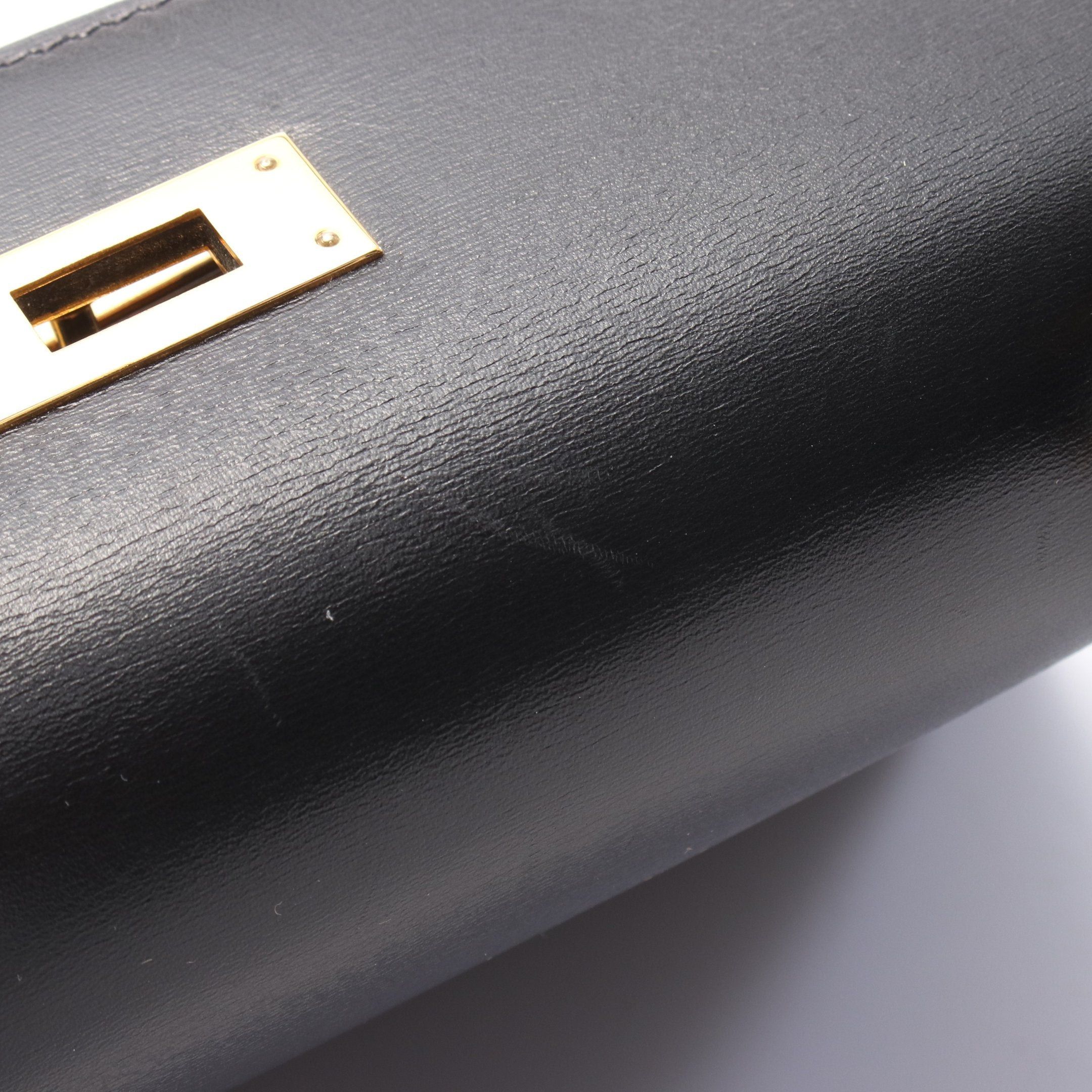 Hermes Hermes Kelly28 Handbag Box Calf Black Gold Hardware Stamp Size ONE SIZE - 10 Thumbnail