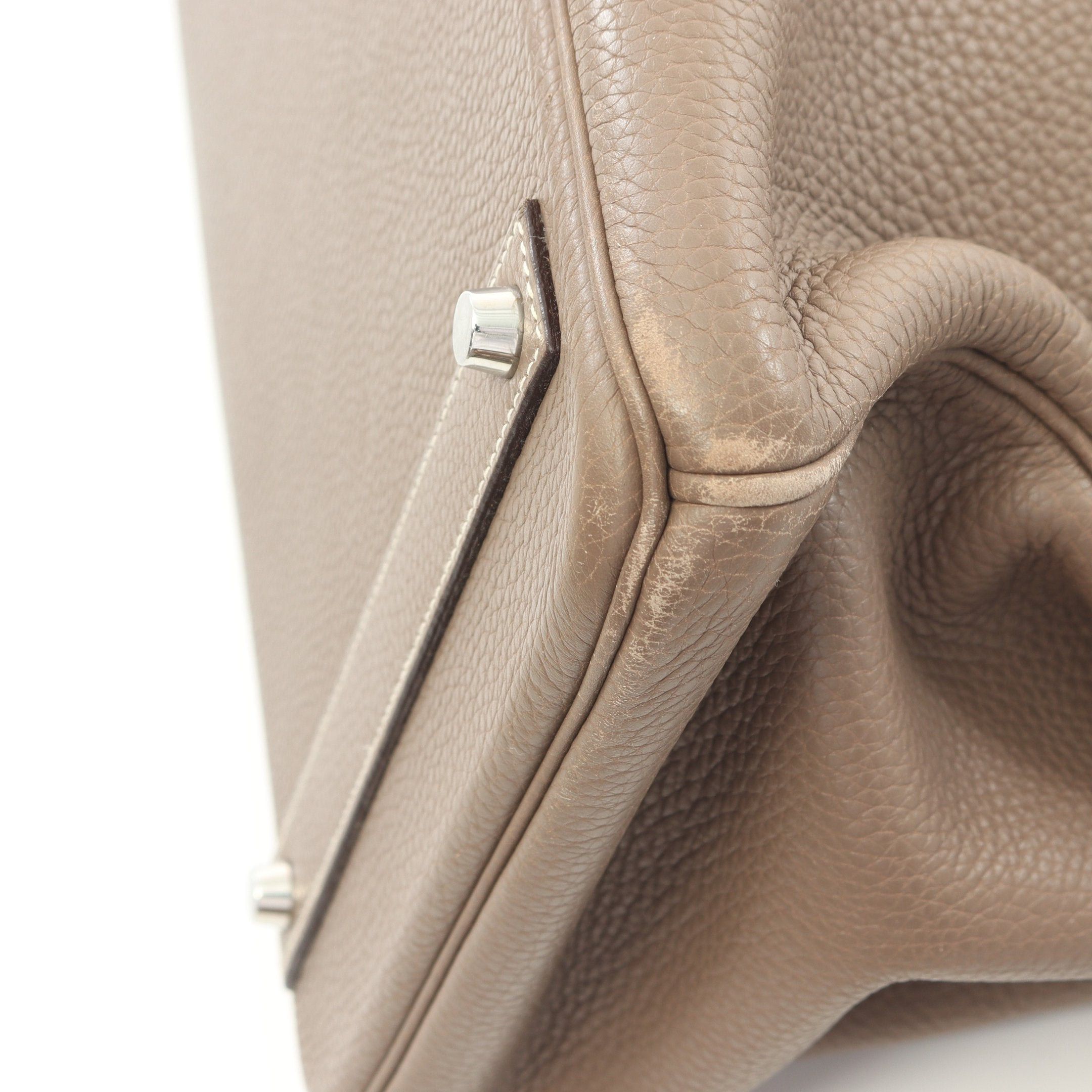 Hermes Hermes Birkin 40 Etoupe Handbag Togo Gray Brown Silver Hardware □J Carved Stamp Size ONE SIZE - 8 Thumbnail