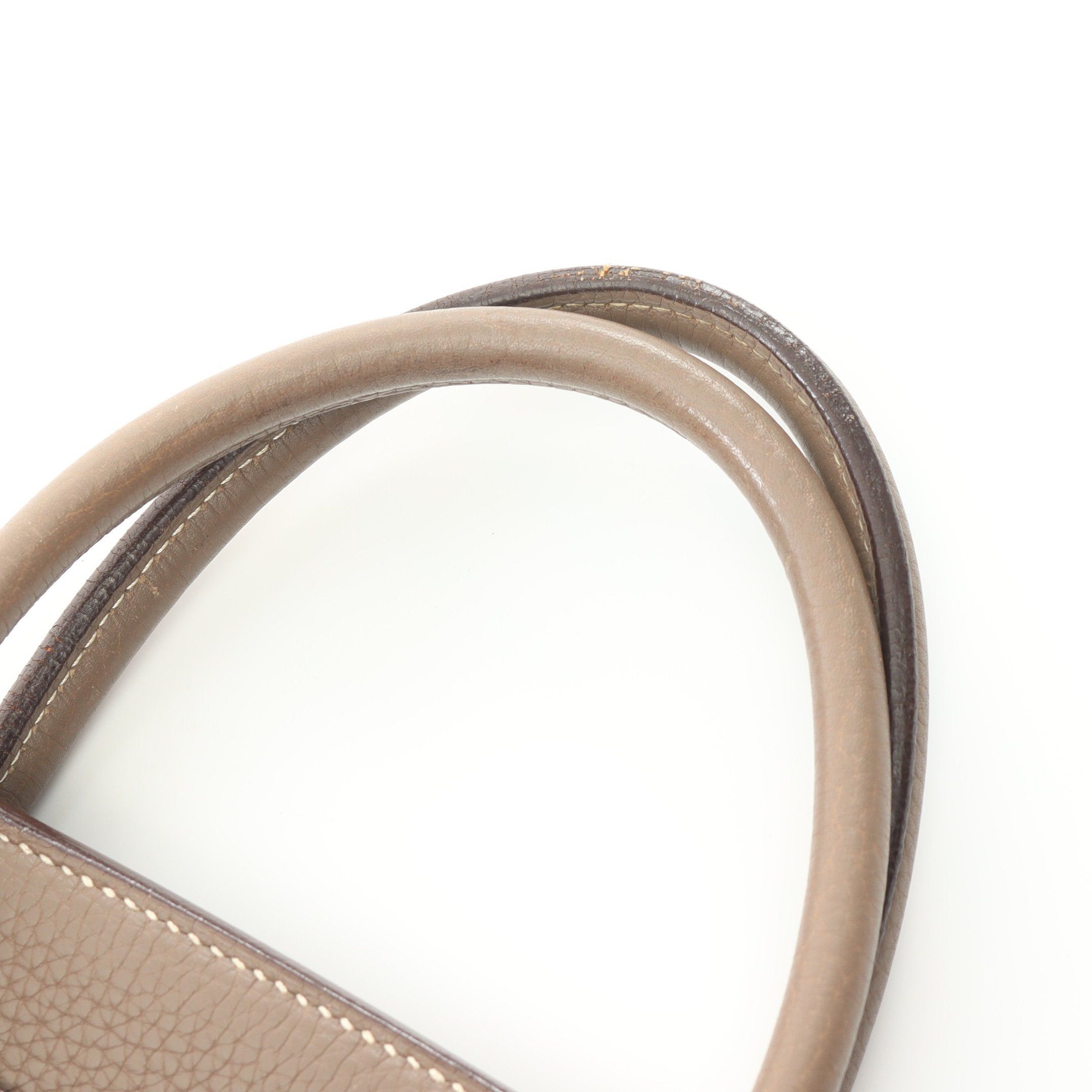 Hermes Hermes Birkin 40 Etoupe Handbag Togo Gray Brown Silver Hardware □J Carved Stamp Size ONE SIZE - 9 Thumbnail